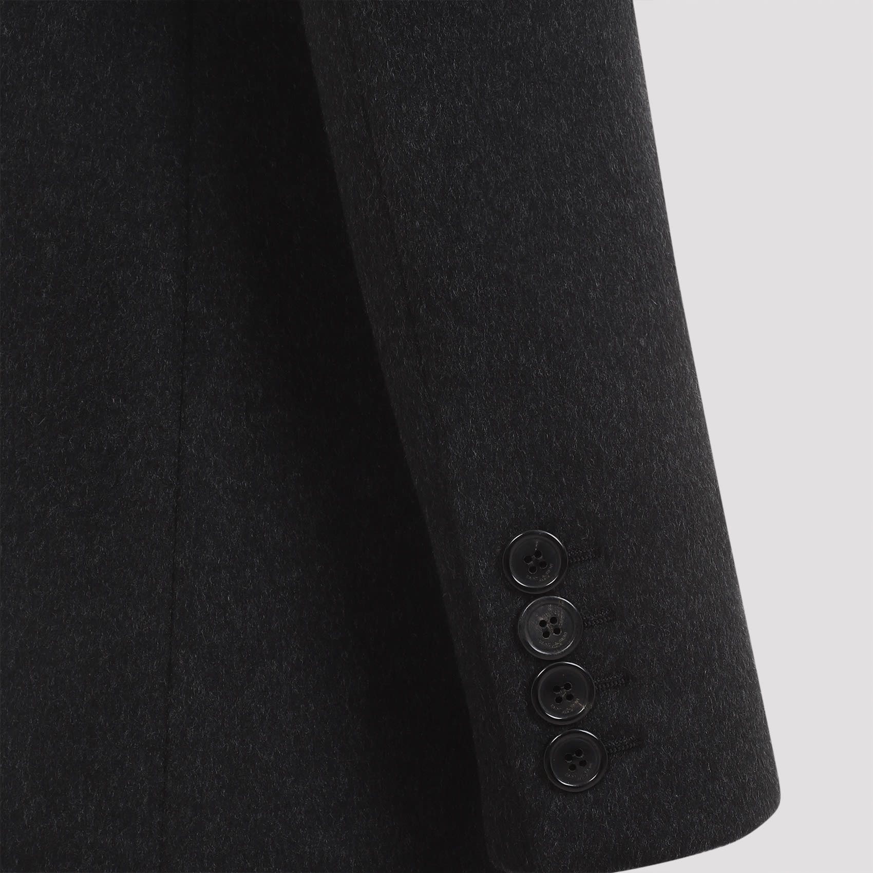 Saint Laurent Slate Wool And Cashmere Coat | italist, ALWAYS