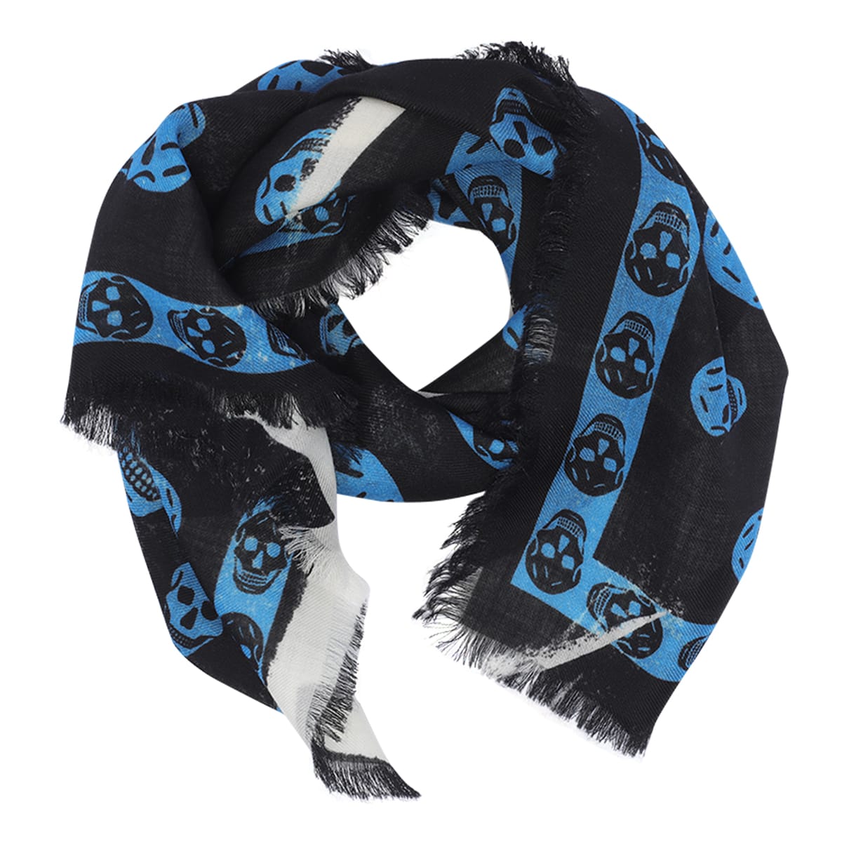 ★関税込★Alexander mcqueen★SLASHED SKULL SCARF★ Alexander McQueen Slashed Skull Foulard | italist