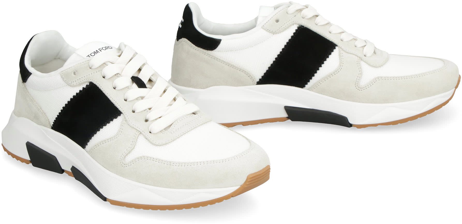 Tom Ford Leather And Fabric Low-top Sneakers | italist, ALWAYS LIKE A SALE