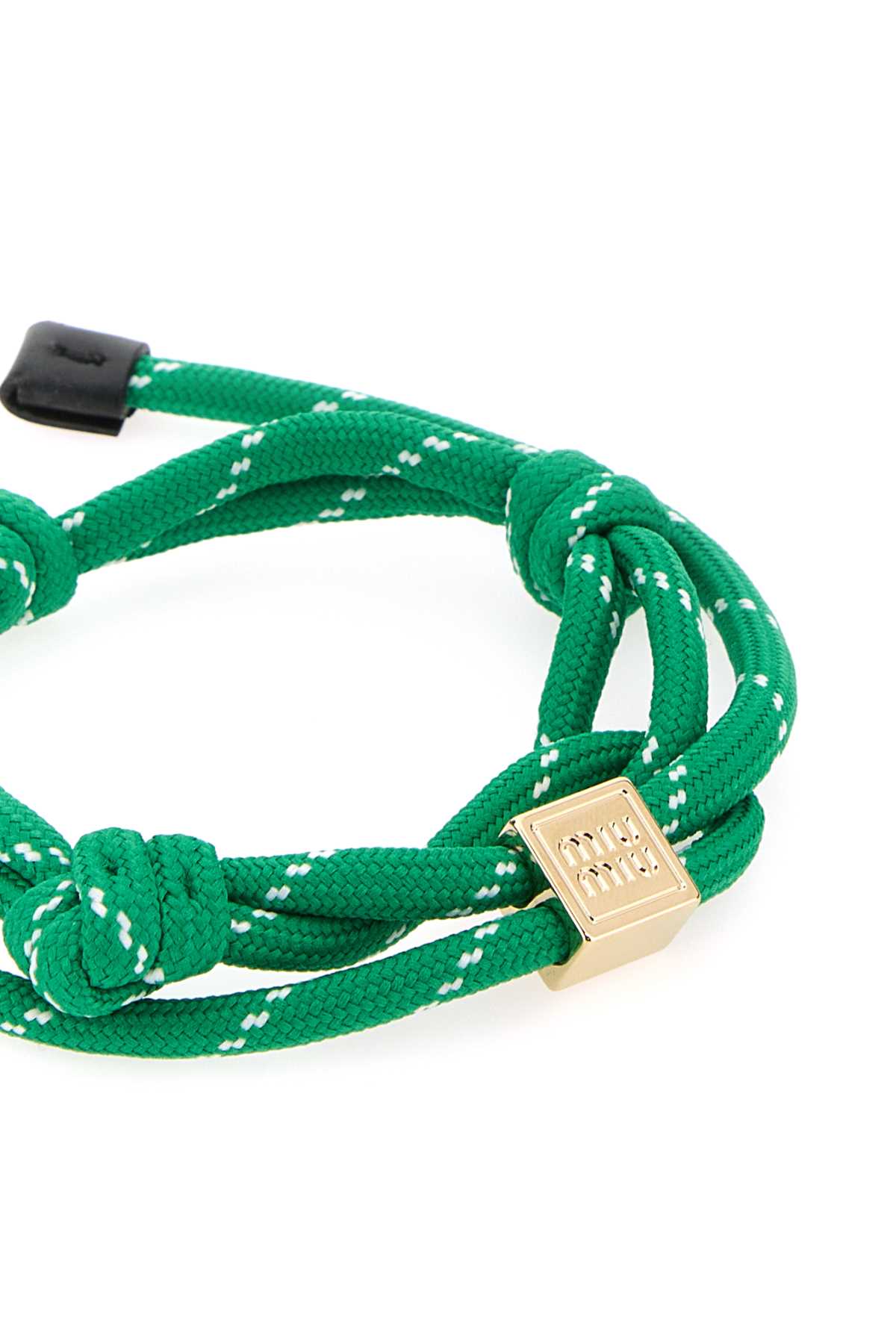 【関税&送料込】Miu Miu Emerald Green Fabric Bracelet Miu Miu Emerald Green Fabric Bracelet | italist