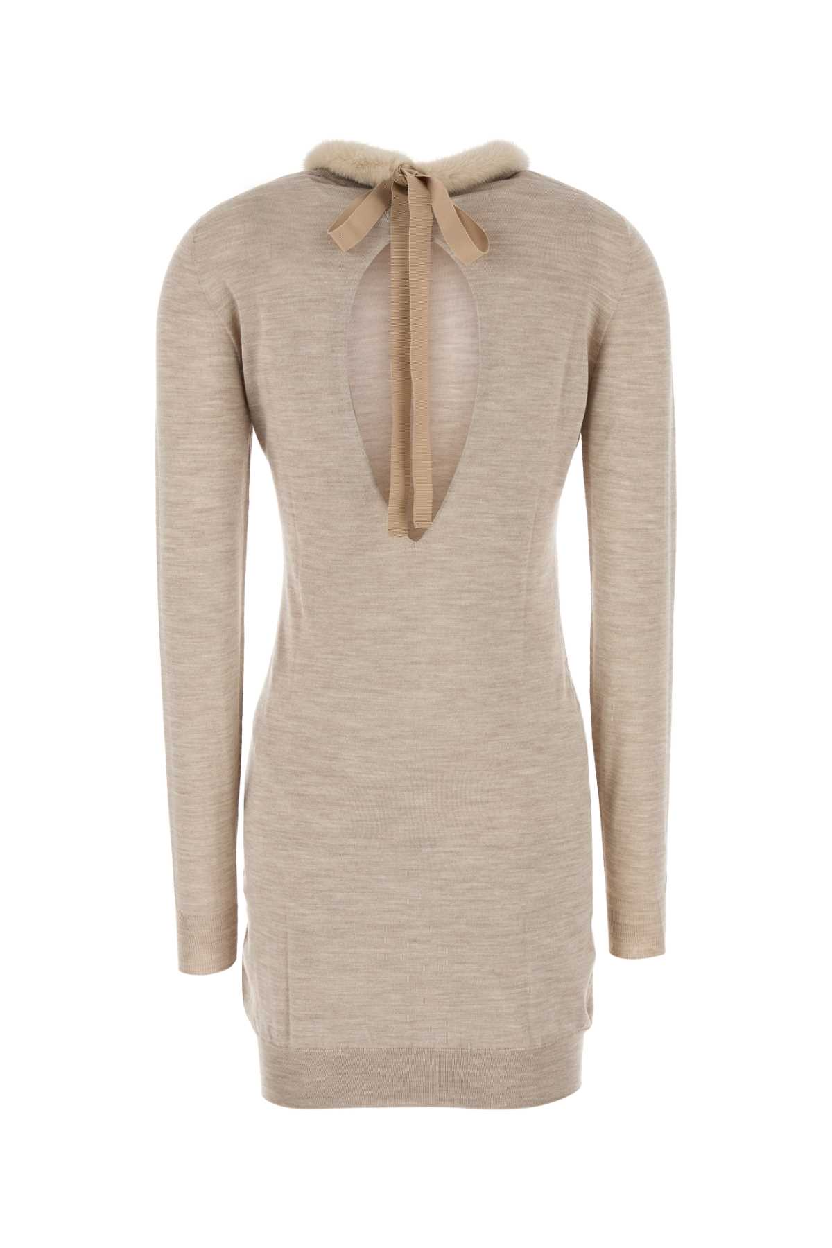 ジャケット FENDI Cappuccino Wool Blend Dress Fendi Cappuccino Wool Blend Mini Dress | italist