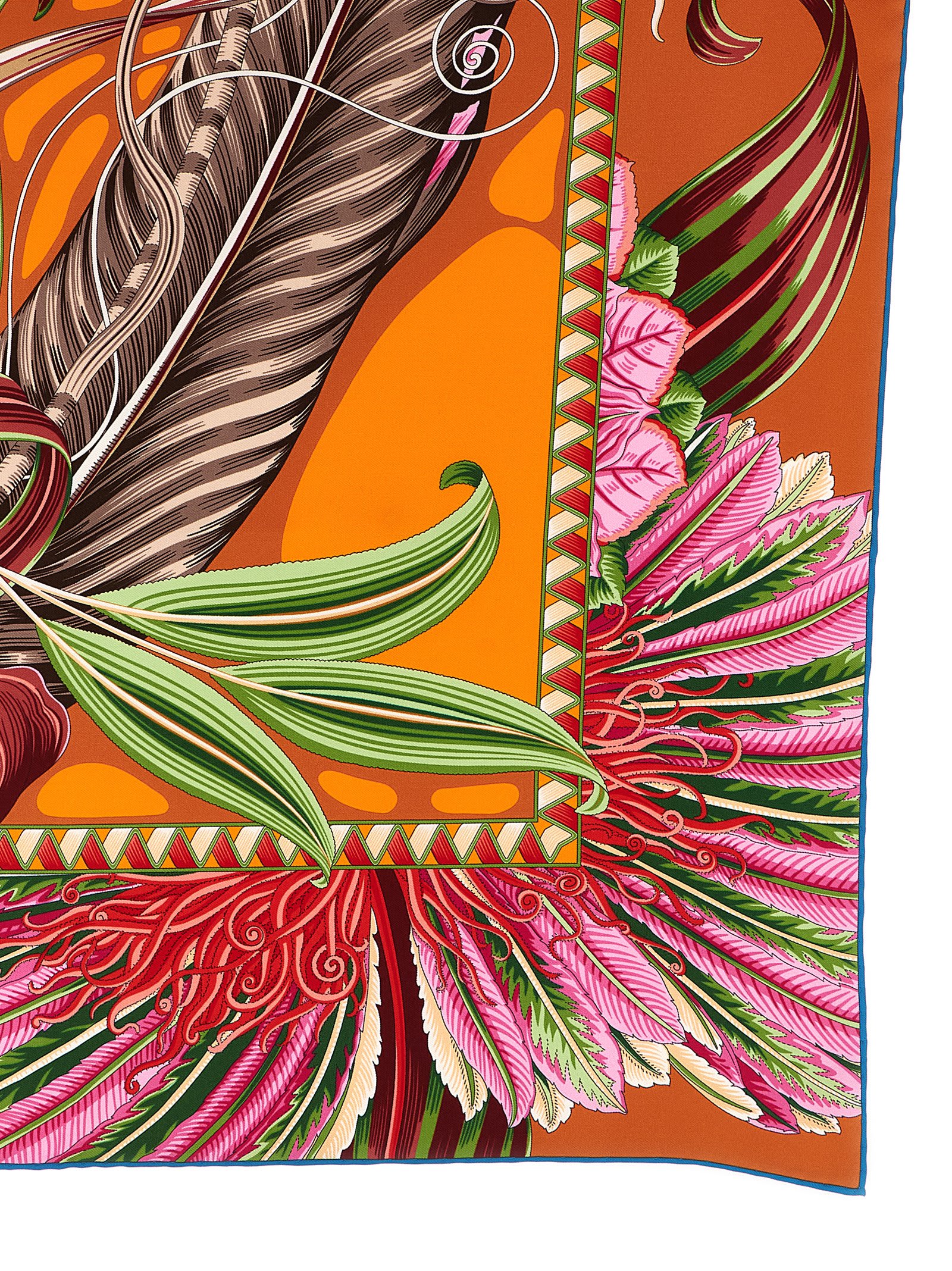 スカーフ FERRAGAMO FW25 'Giada' print scarf (785343 ARANCIOCOTTO) Giada print silk scarf - Women | Ferragamo