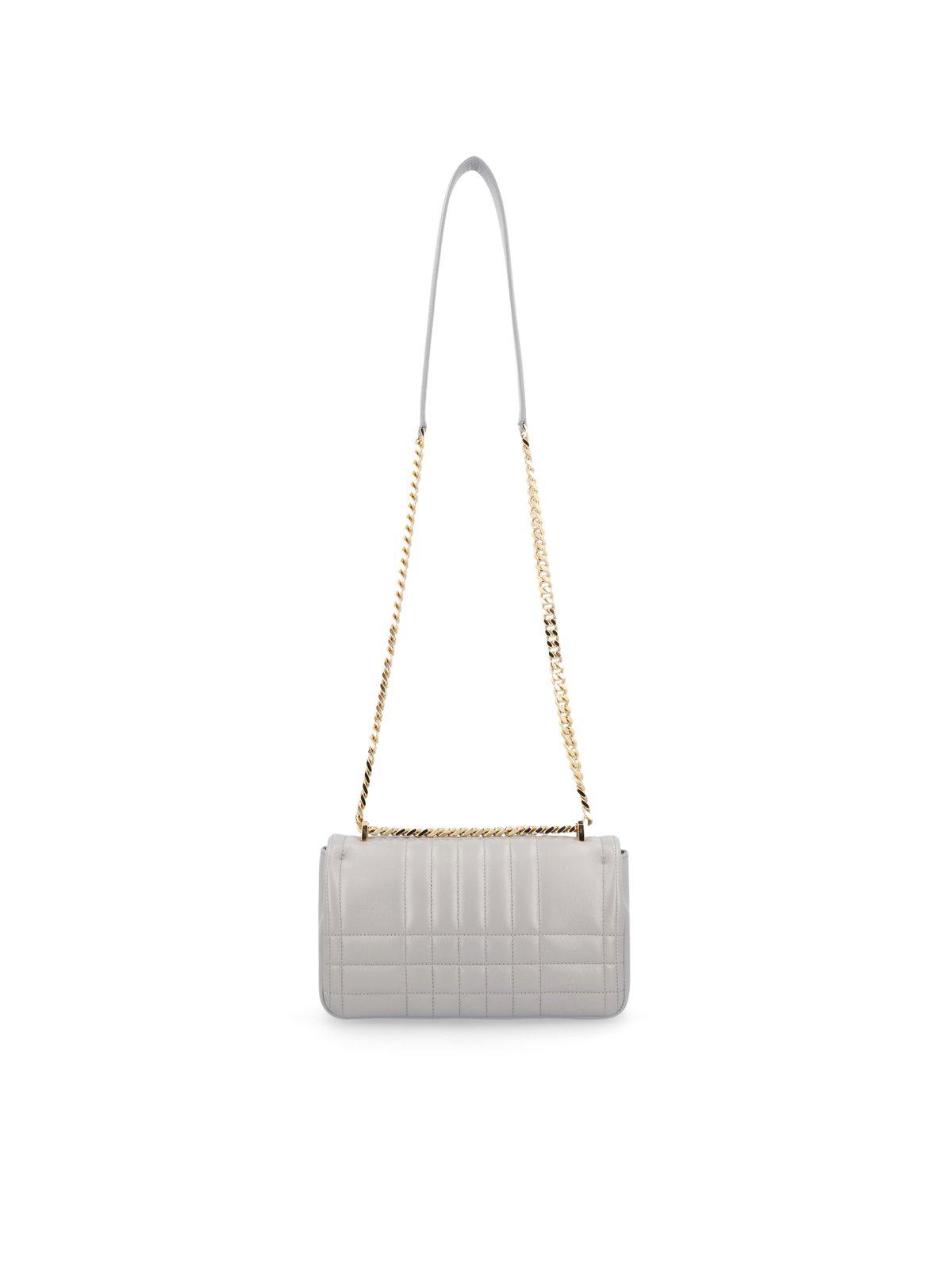 Burberry Lola Small Quilted Cross-body Bag - White