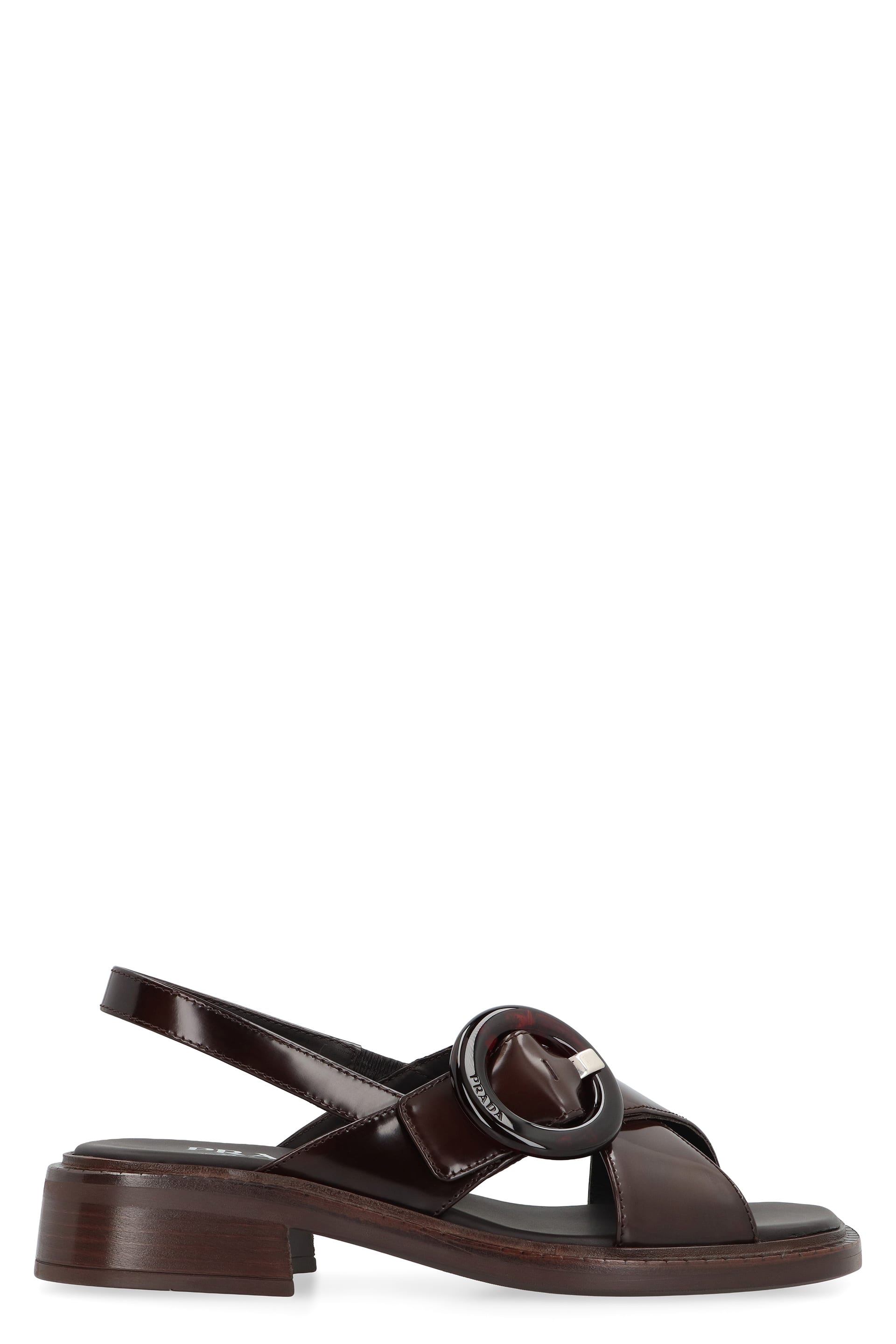 Prada Brushed Leather Sandals | italist
