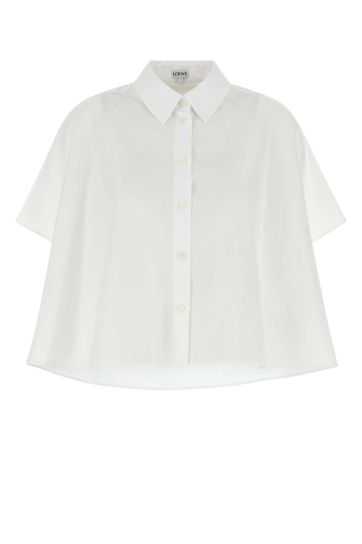 Tシャツ・カットソー LOEWE FW25 White poplin oversize shirt (S359Y05XE5 WHITE) Tシャツ・カットソー LOEWE FW25 White poplin oversize shirt