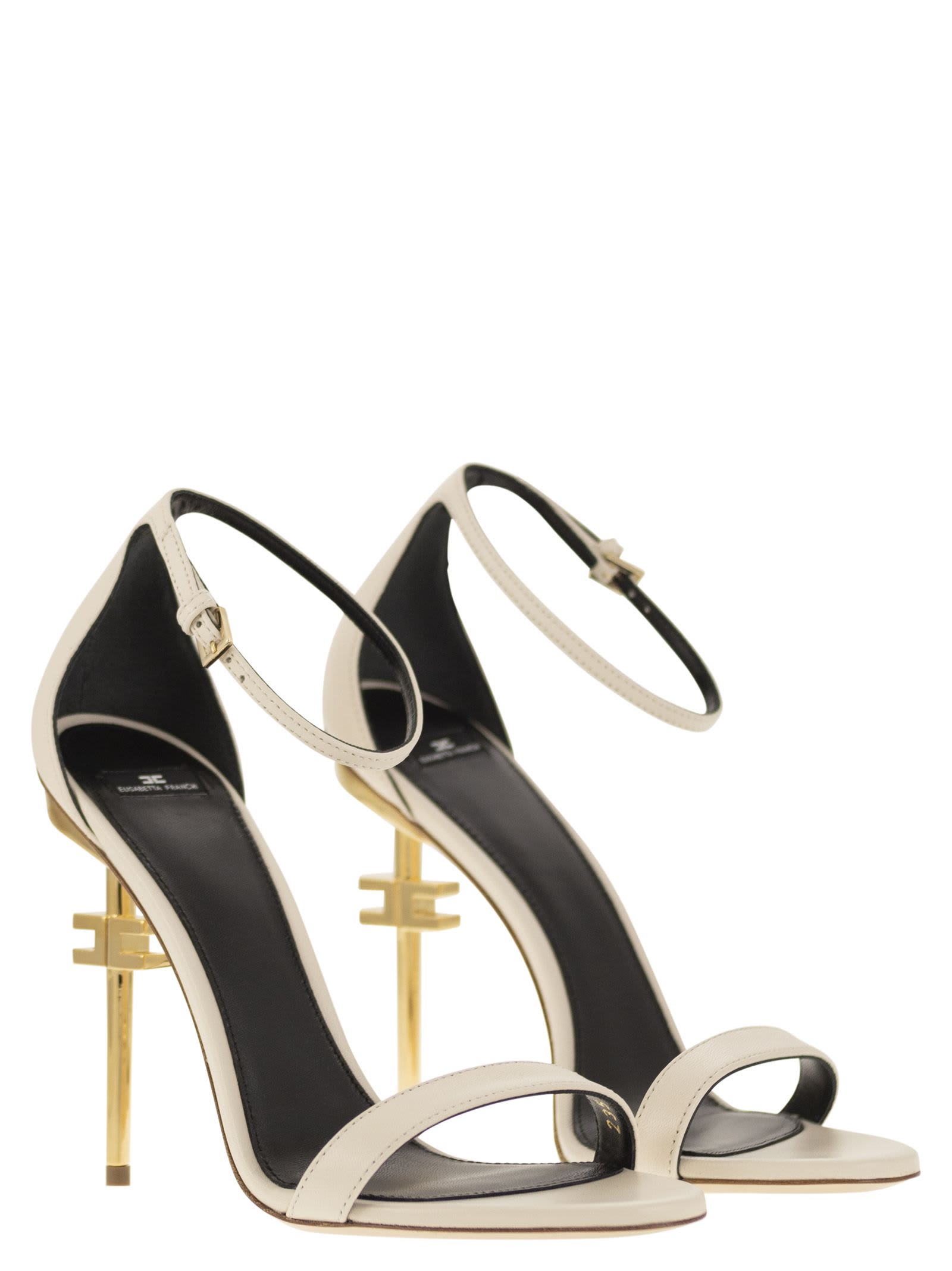サンダル・ミュール ELISABETTA FRANCHI Nappa leather sandal with enamelled horse Nappa leather sandal with enamelled horsebit | Elisabetta