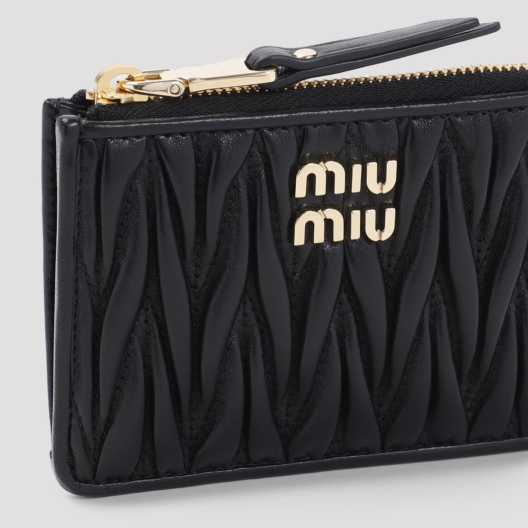 ミュウミュウ Miu Miu Lamb Leather Cardholder Miu Miu Lamb leather quilted card case | The Fashion Square