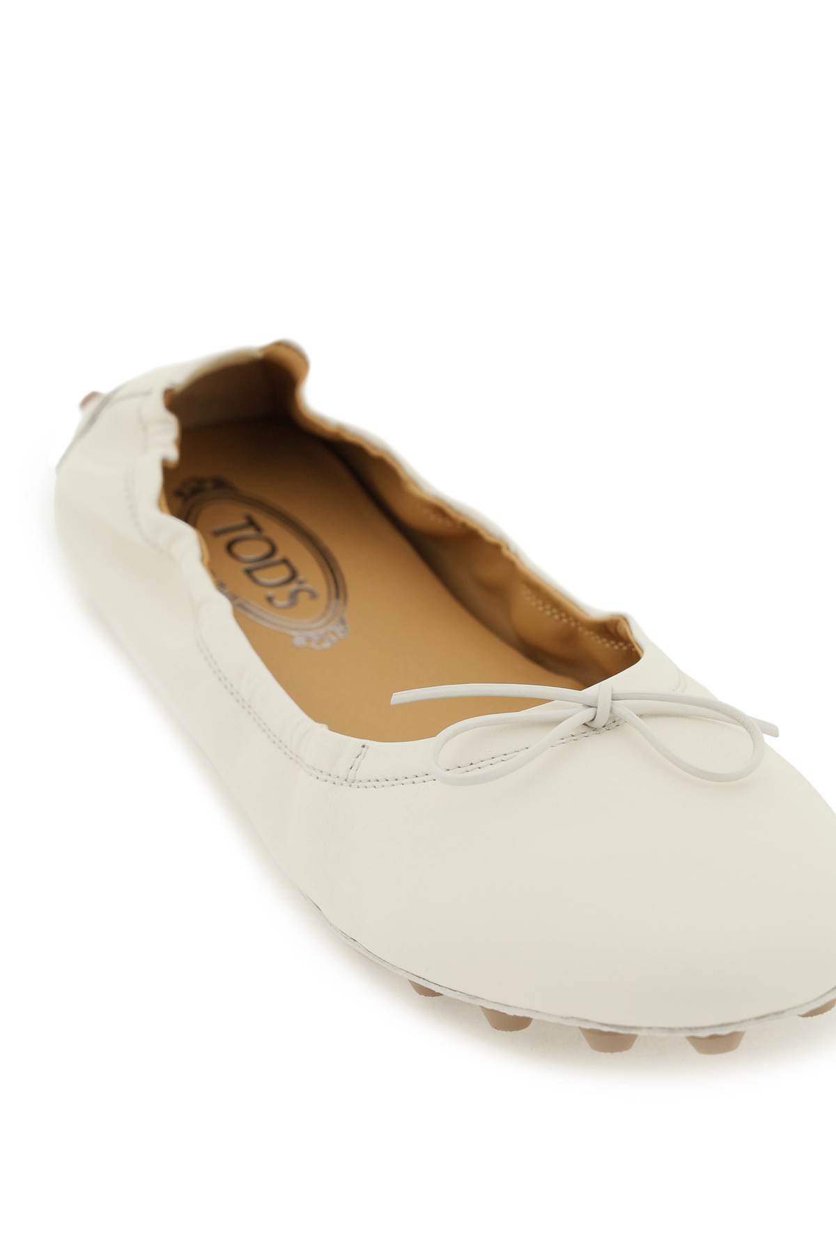 【関税&送料込】Tod'S Ivory Leather Bubble Ballerinas Tod's Bubble Ballet Flats In Leather | italist