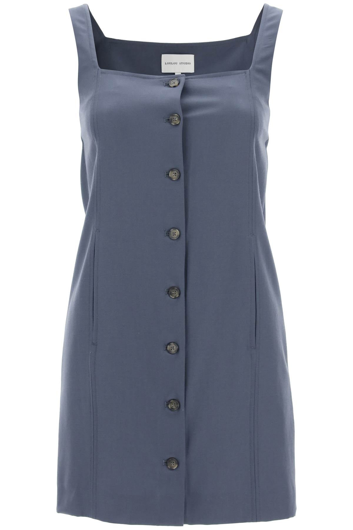 buttoned pinafore dress