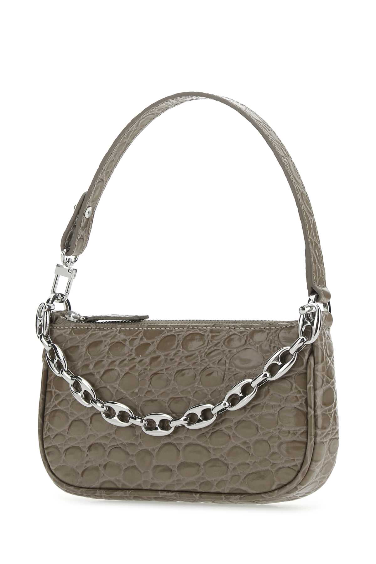 ハンドバッグ By Far Dove grey leather mini Rachel handbag BY FAR Dove Grey Leather Mini Rachel Handbag | italist