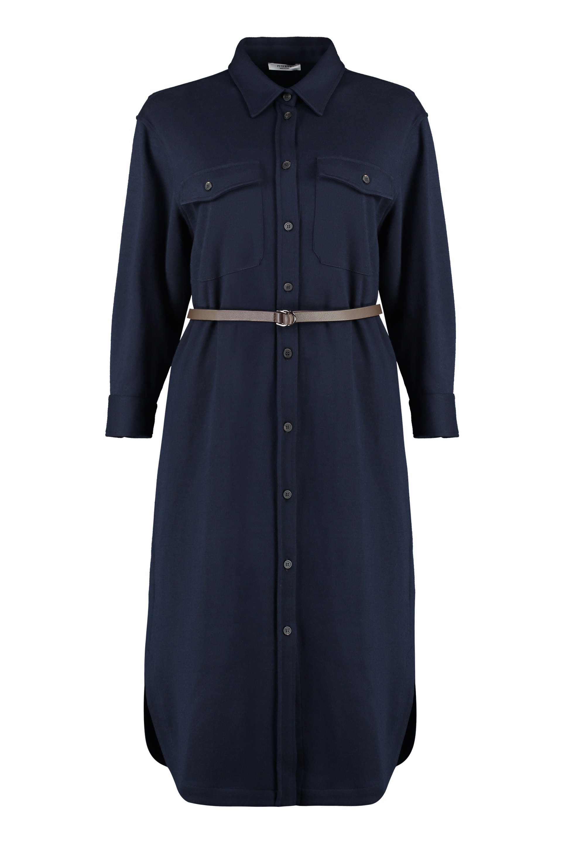 belted shirtdress