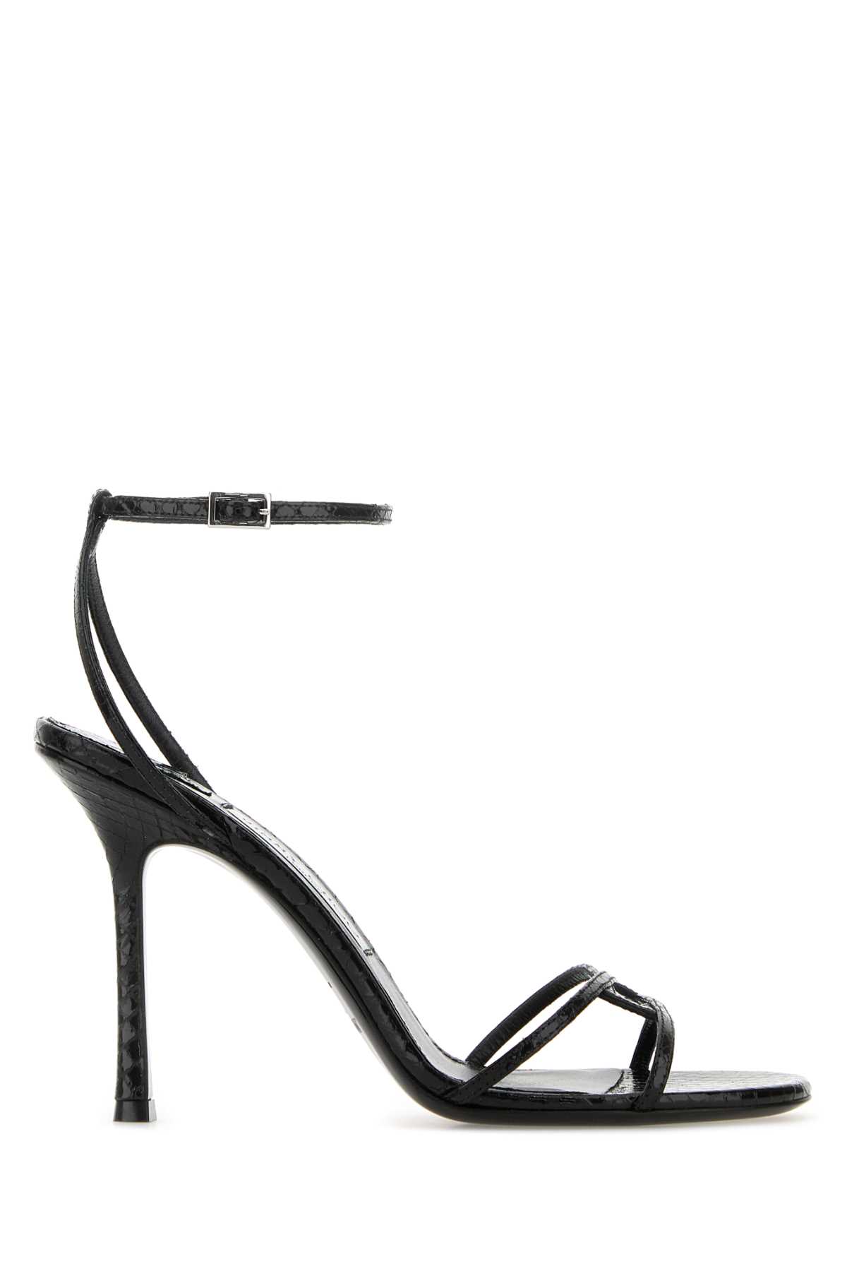 【関税&送料込】Jimmy Choo Black Leather Leo 100 Sandals Leo 100 leather sandals in black - Jimmy Choo | Mytheresa