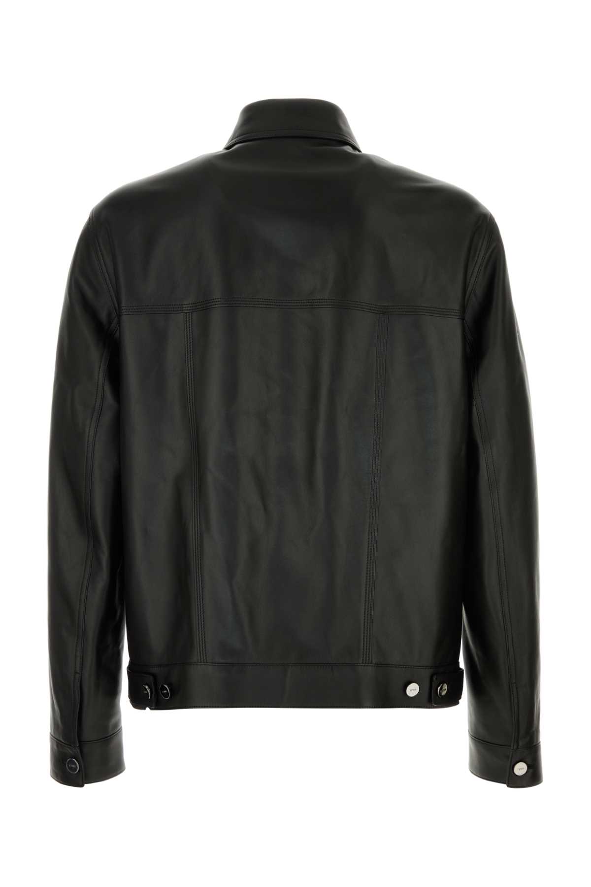 Fendi Black Leather Jacket | italist