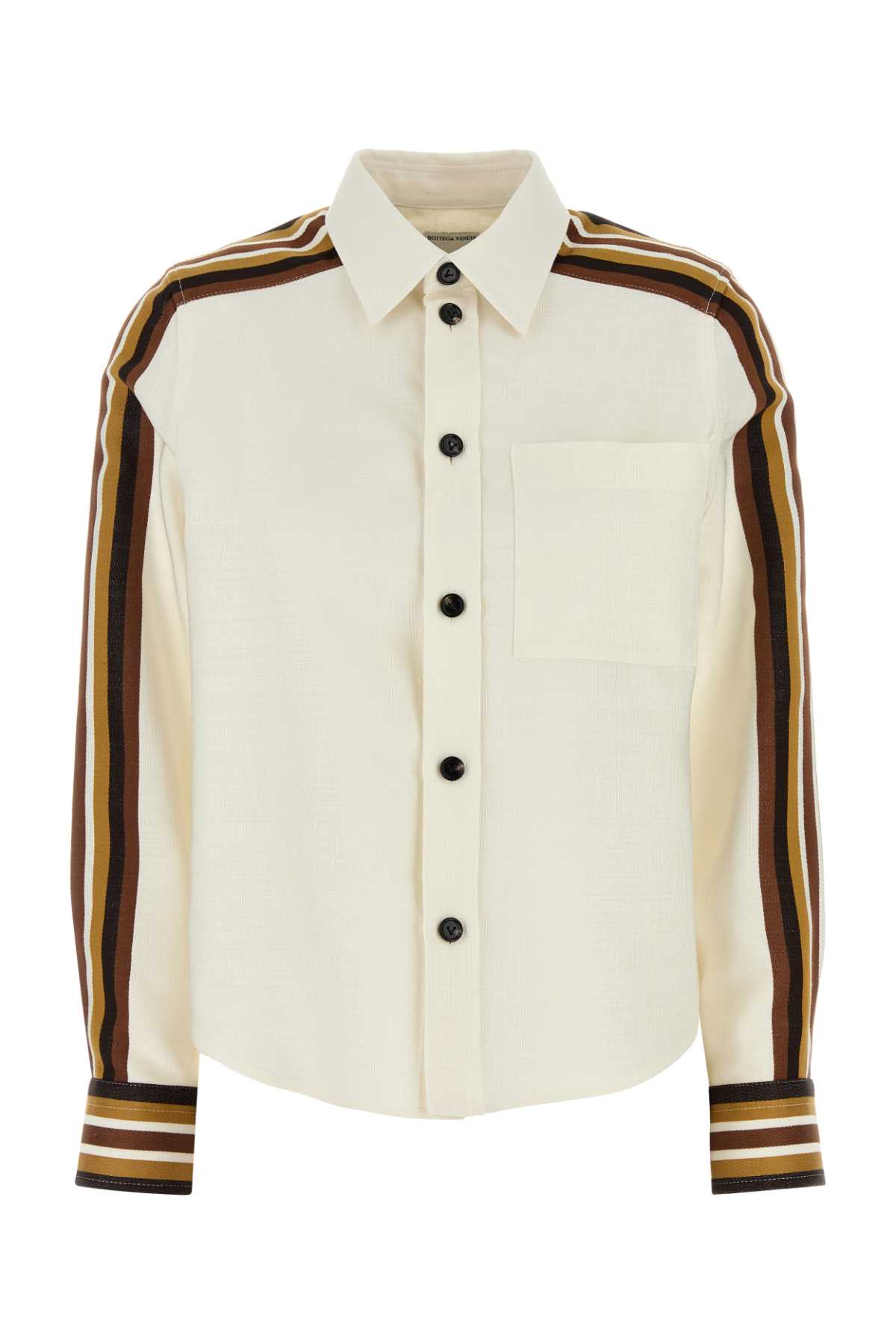 Tシャツ・カットソー BOTTEGA VENETA Ivory viscose blend shirt (837826V5P00 1235) Bottega Veneta Ivory Viscose Blend Shirt | italist