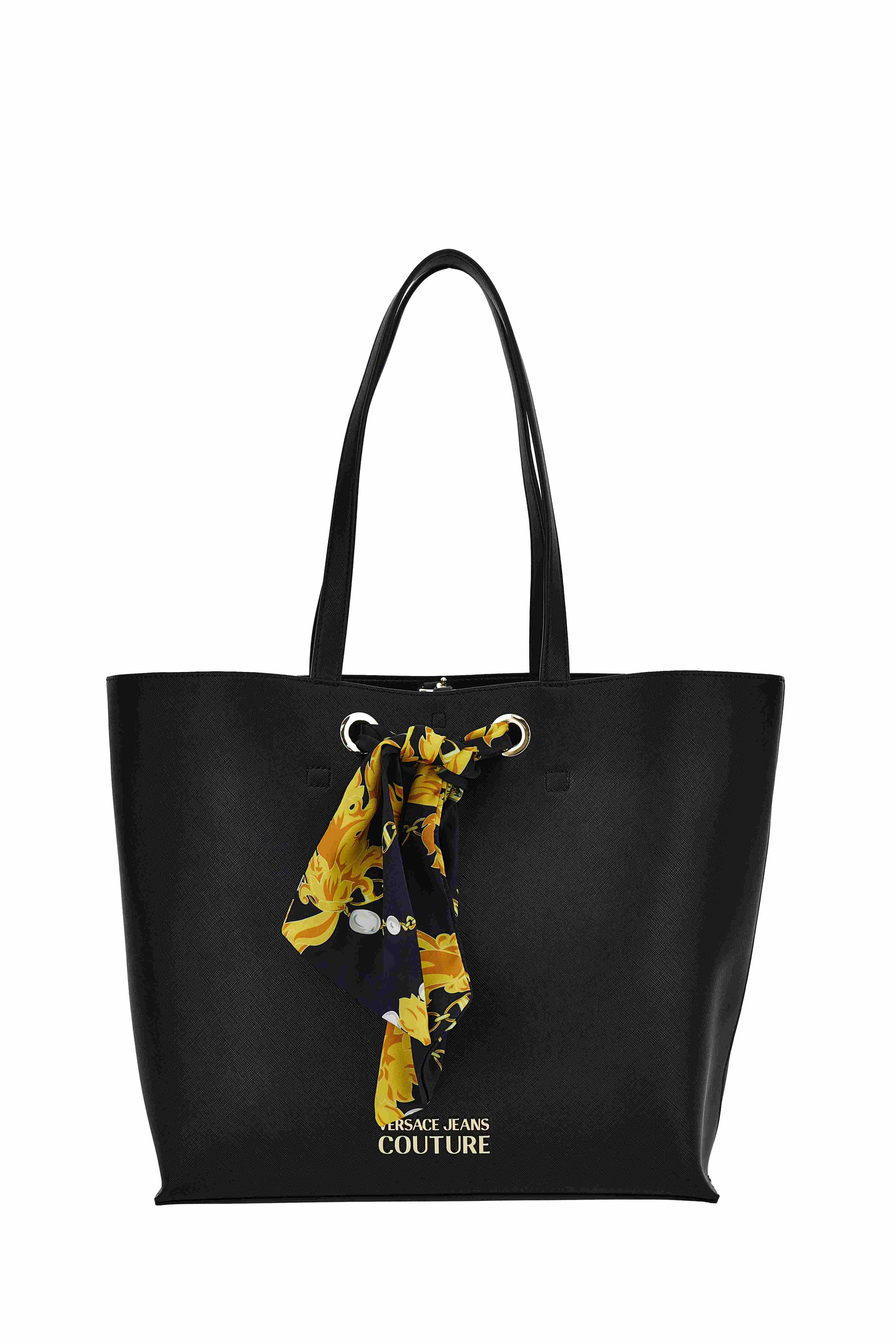 Versace Jeans Couture Thelma Classic Tote Bag With Scarf in Black