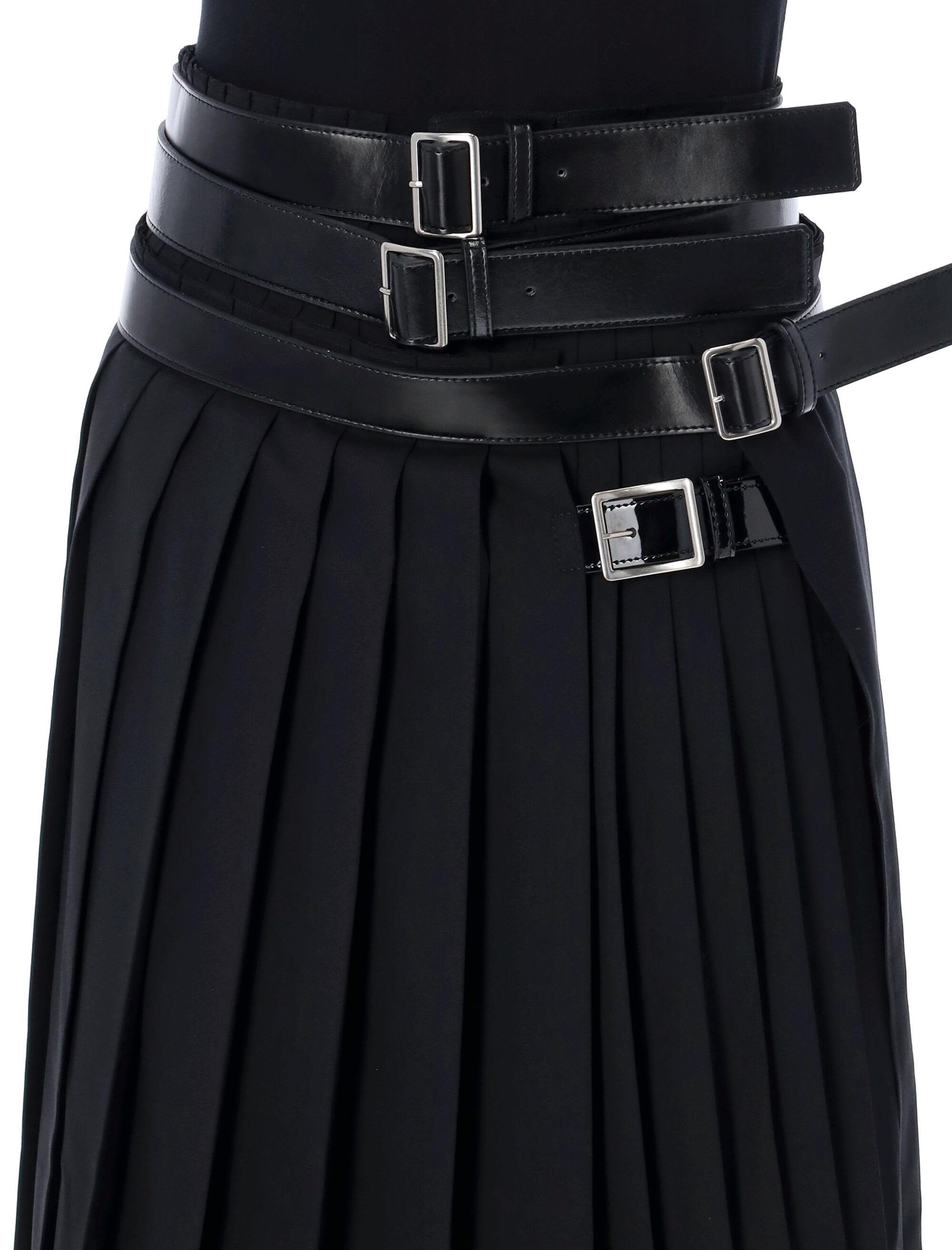Junya Watanabe Belted Pleated Long Skirt | italist