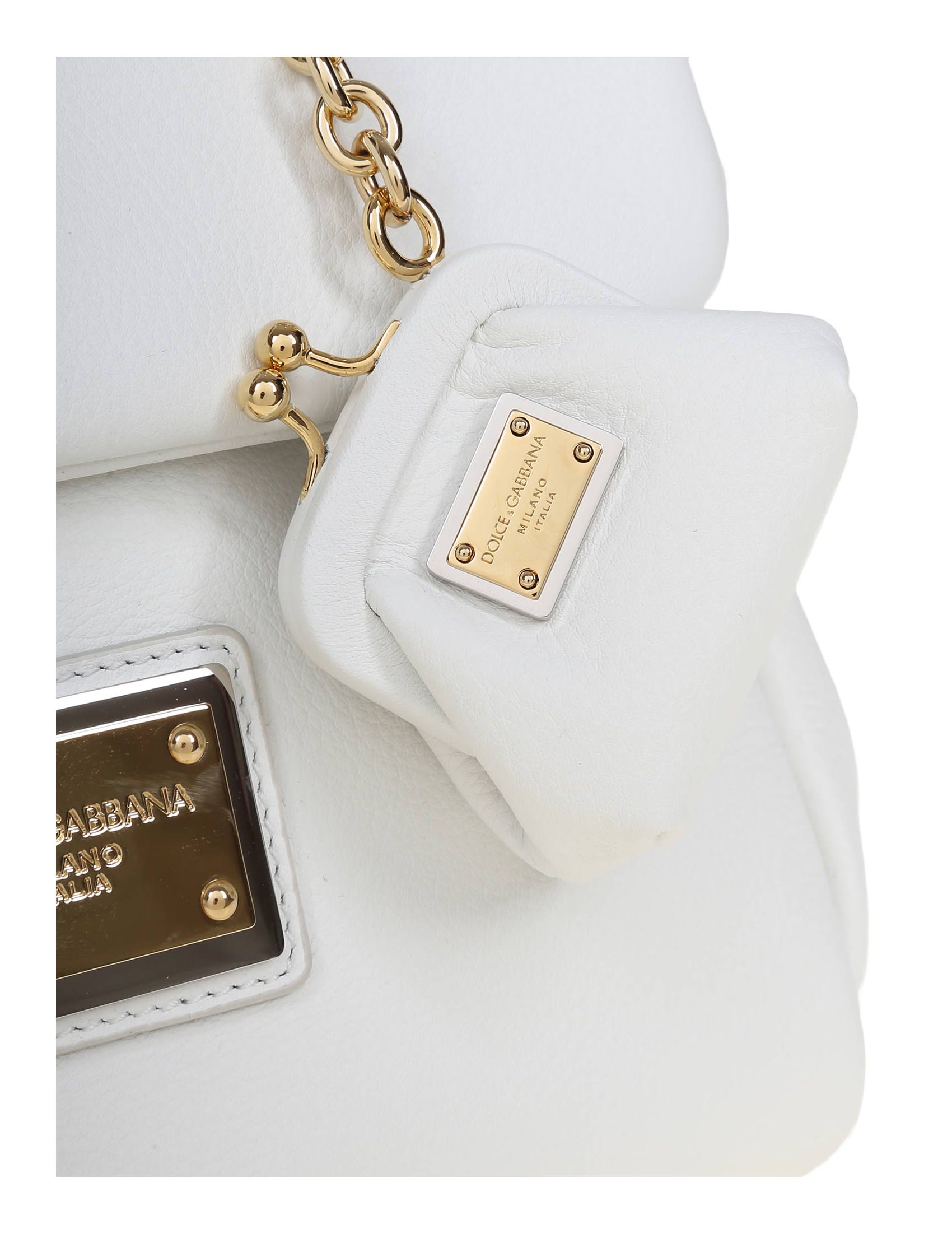 Dolce & Gabbana Dolce E Gabbana Small Sicily Bag In Soft Leather in White