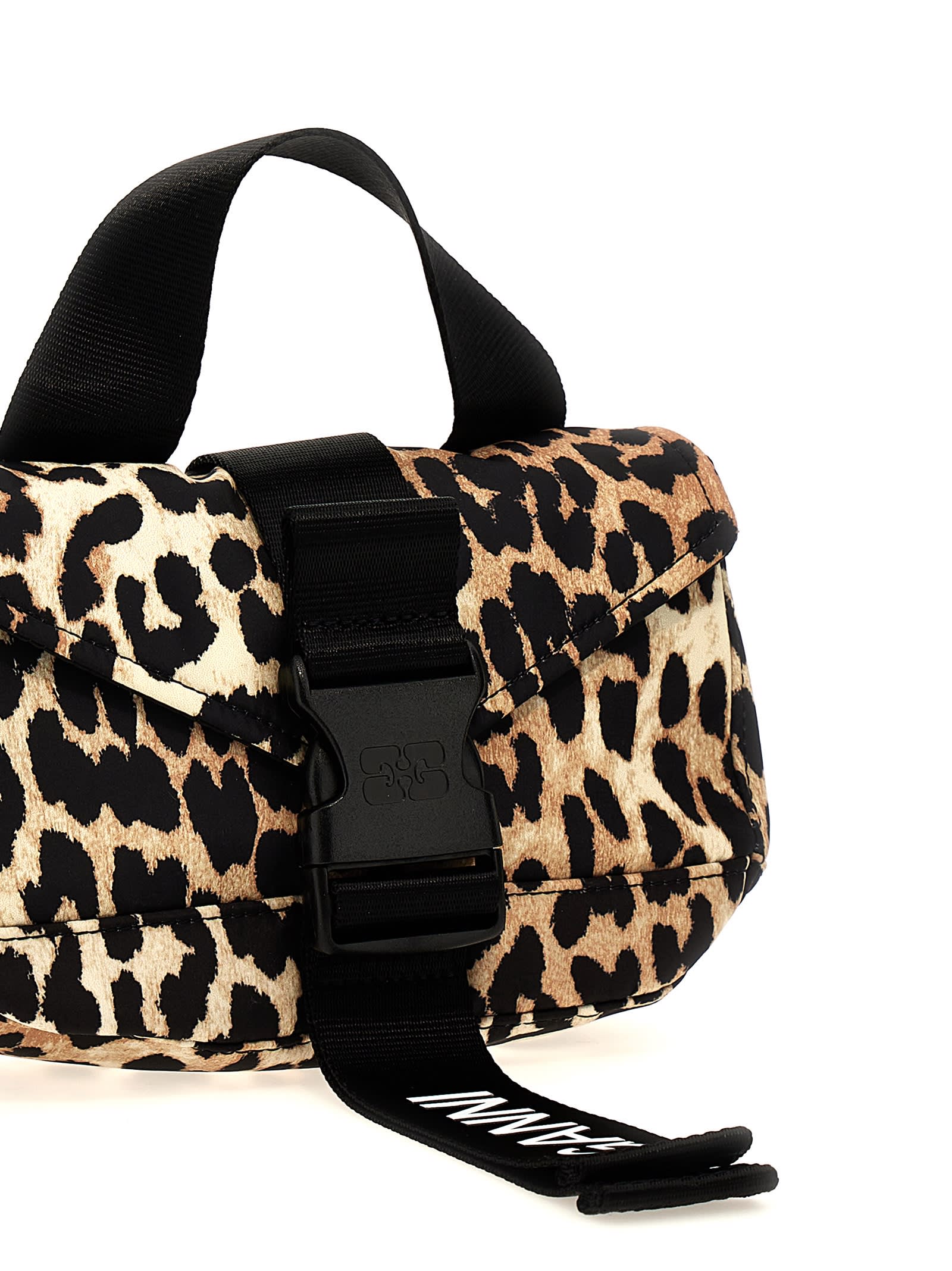 GANNI☆Leopard Tech ハンドバッグ♪【送料込】 GANNI Recycled Tech Leopard Mini Satchel | Shopbop