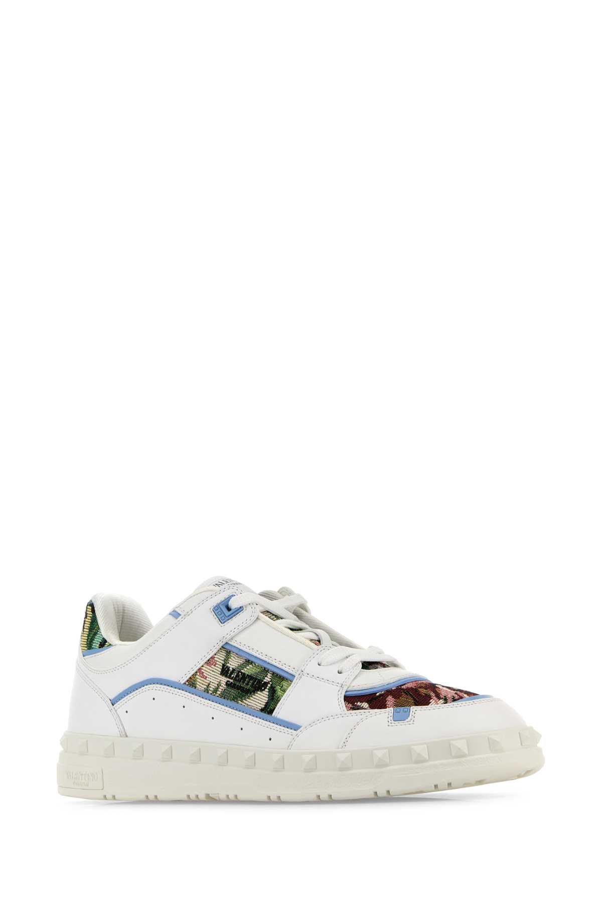 Valentino Garavani Two-tone Leather Freedots Sneakers
