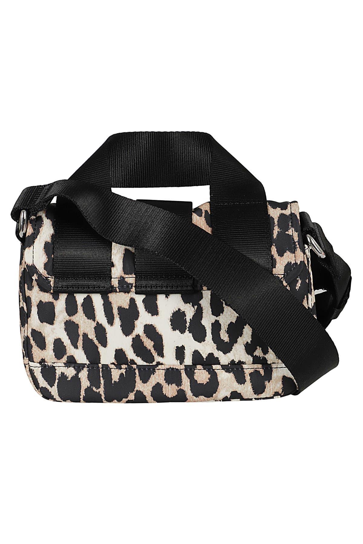 バッグ GAMNI RECYCLED TECH MINI SATCHEL LEOPARD Ganni Recycled Tech Mini Satchel Leopard | italist