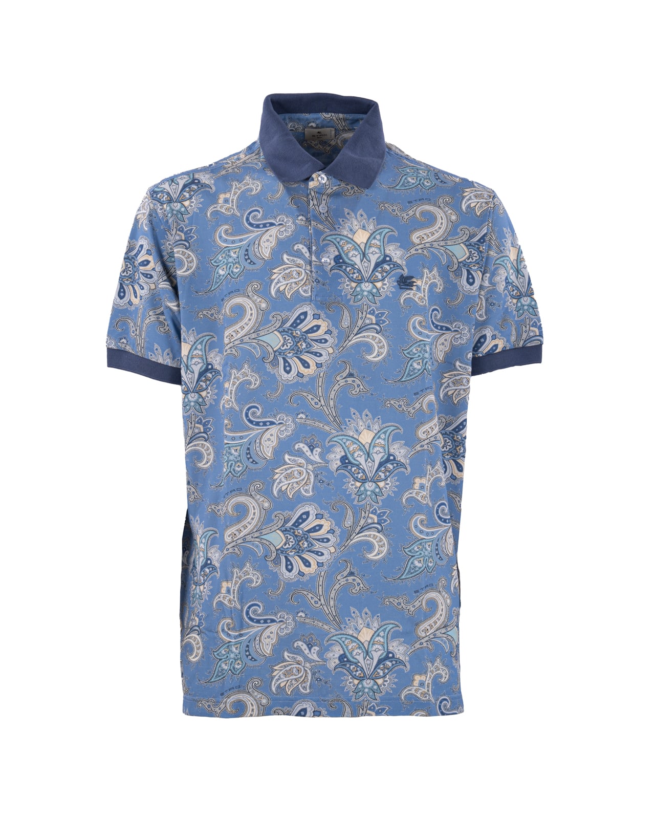 Tシャツ・カットソー ETRO Etro T-shirts and Polos Blue (WRMA0005 AK791B1932) Etro men's cotton T-shirt with peacock print mrma0004aj058