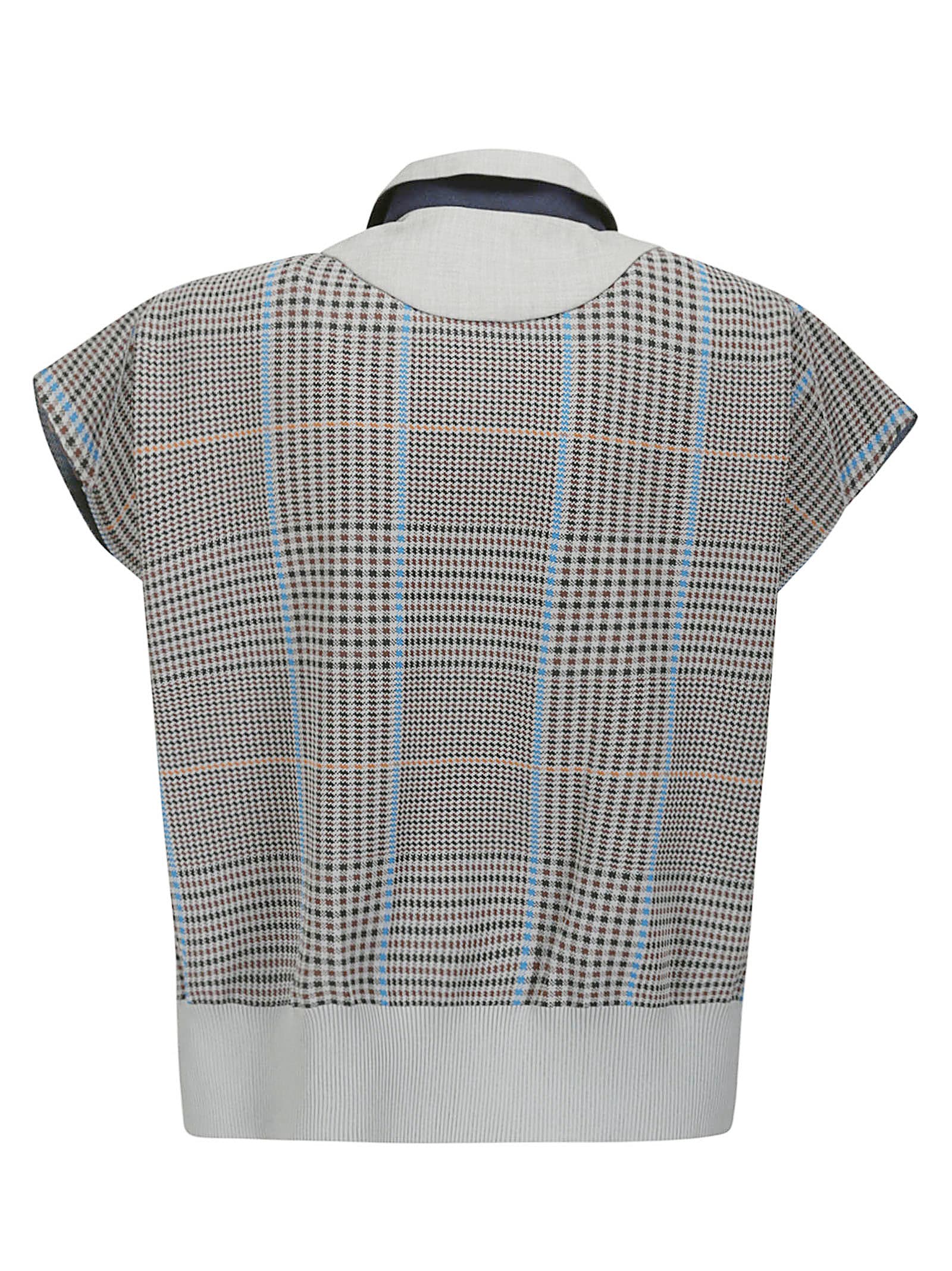 Sacai Chalk Stripe / Glencheck Knit Vest | italist