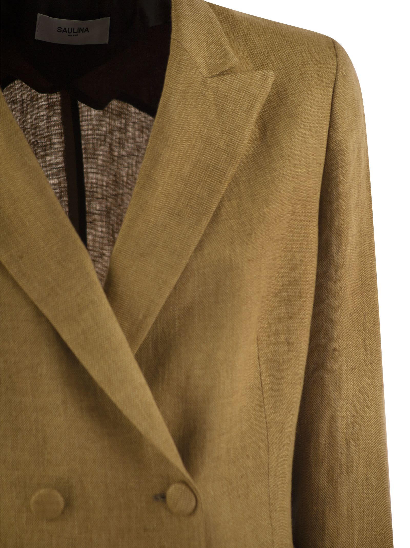 ジャケット SAULINA ASSUNTA - Double-breasted linen jacket (SAB103 3) Saulina Milano Assunta - Double-breasted Linen Jacket In