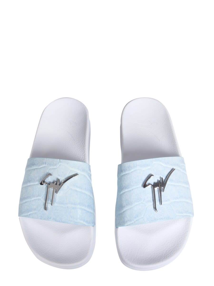 サンダル・ミュール GIUSEPPE ZANOTTI SS21 SLIDE SANDALS WITH LOGO (RS90059_030) Giuseppe Zanotti Slide Sandals With Logo | italist