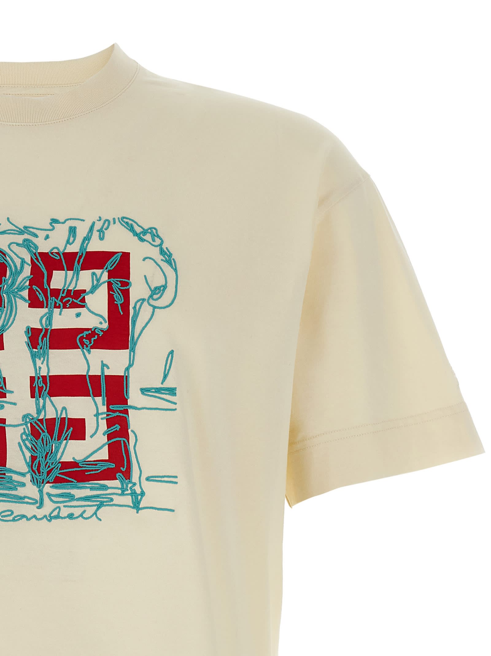 Tシャツ・カットソー GIVENCHY SS25 Logo embroidery shirt (BW61591557 453) Givenchy Logo Embroidery T-shirt | italist