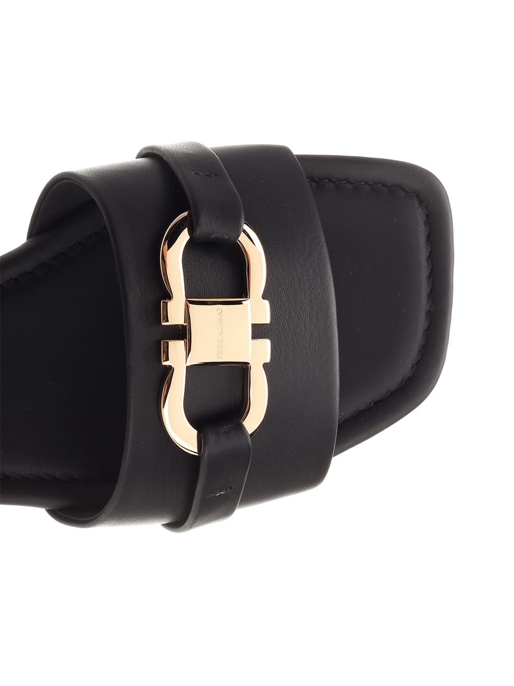 Ferragamo Black Leather Slippers | italist