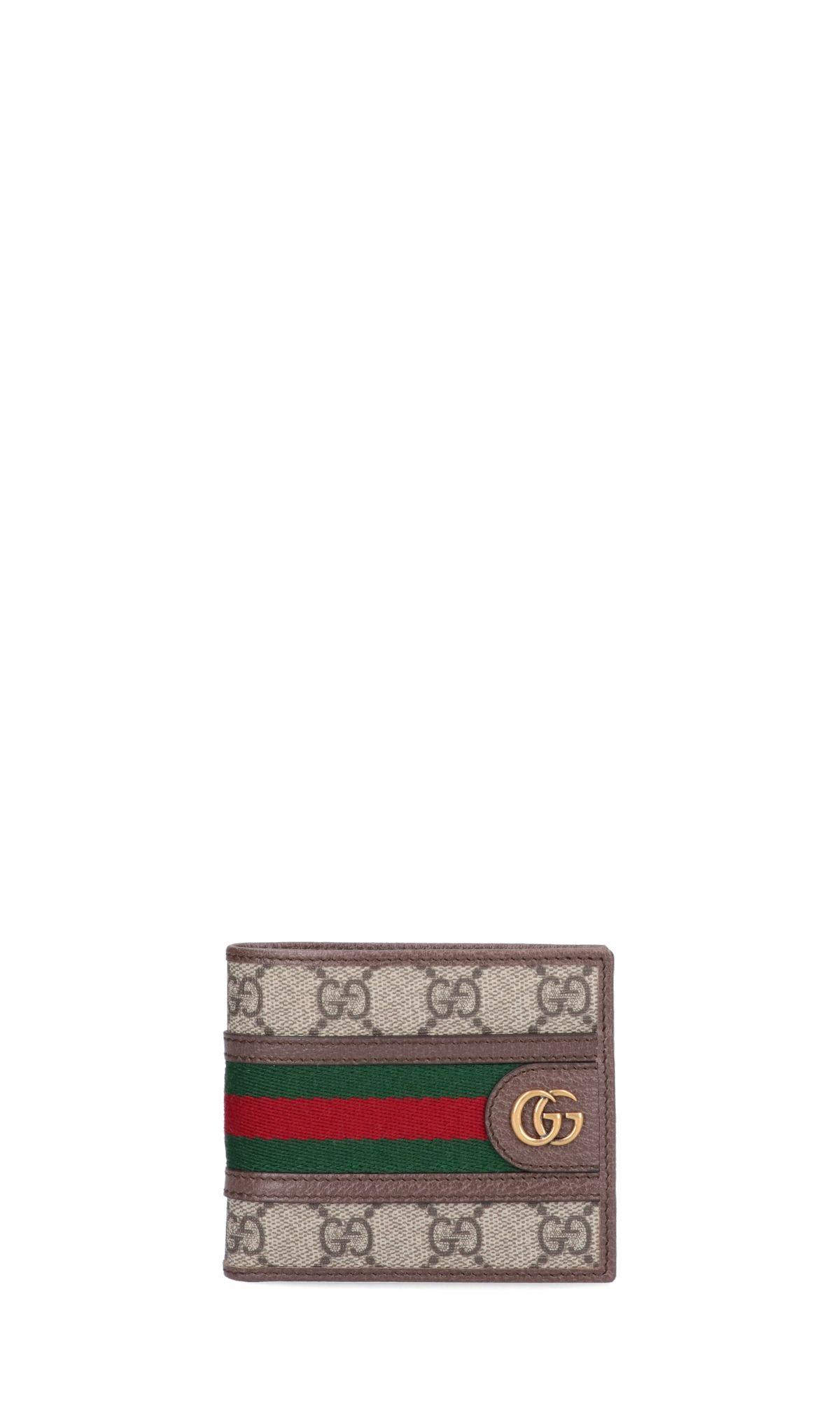 GUCCI: New Web wallet in GG Supreme fabric - Beige