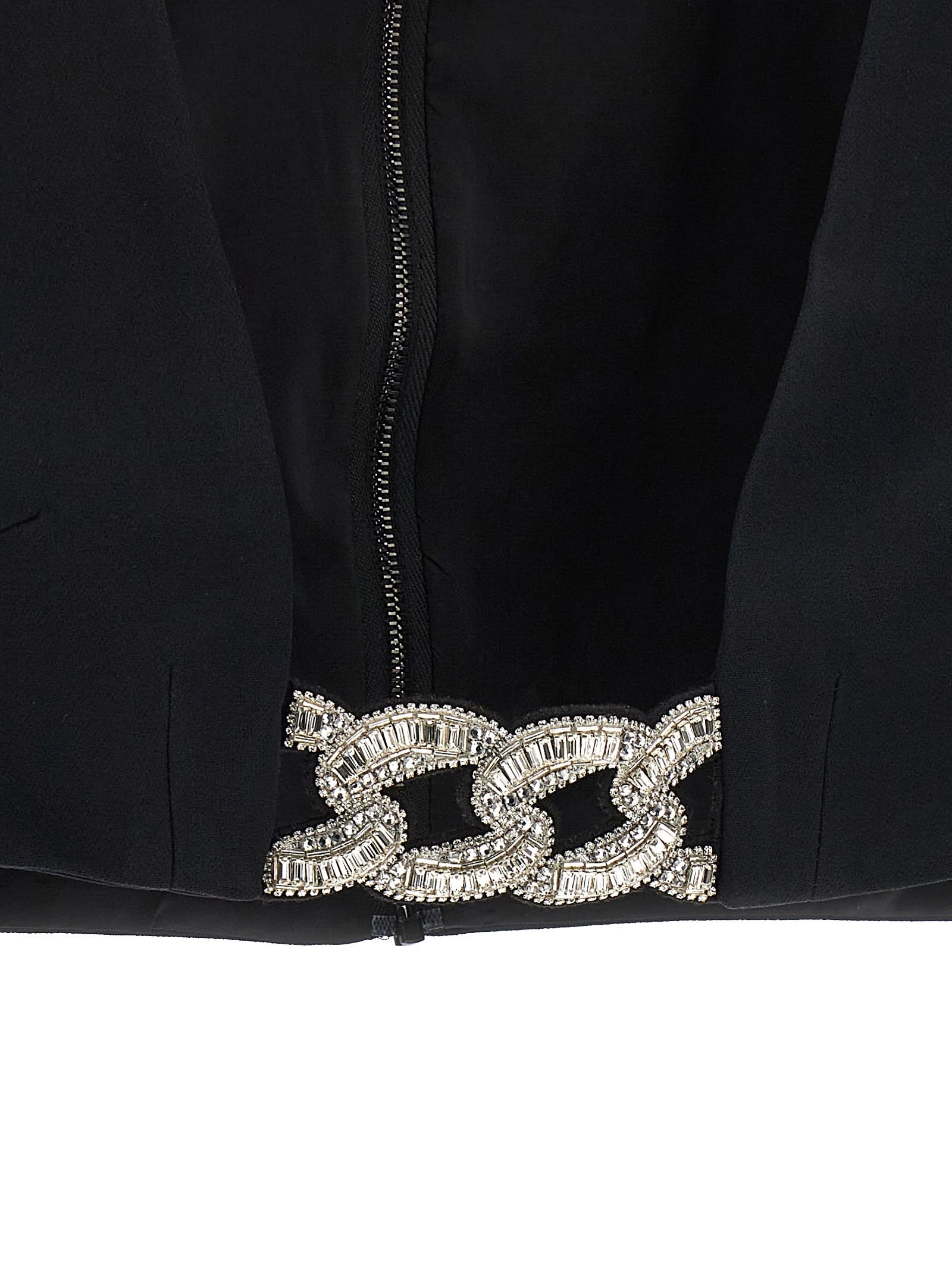 David Koma Top '3d Crystsal Chain And Square Neck' | italist