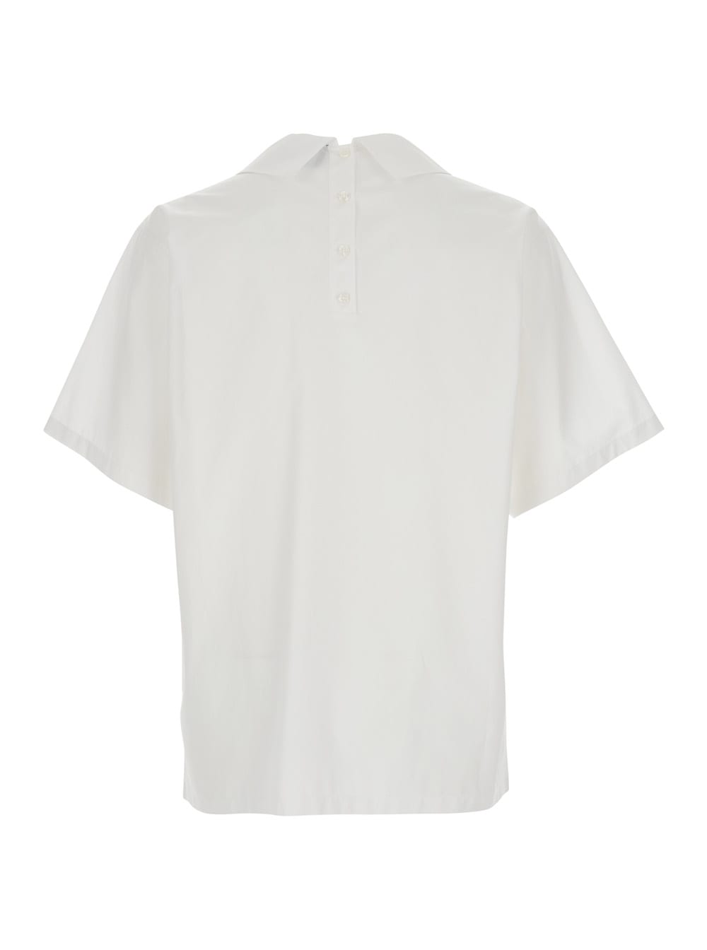 MSGM White Shirt With Chest Patch In Cotton Man | italist