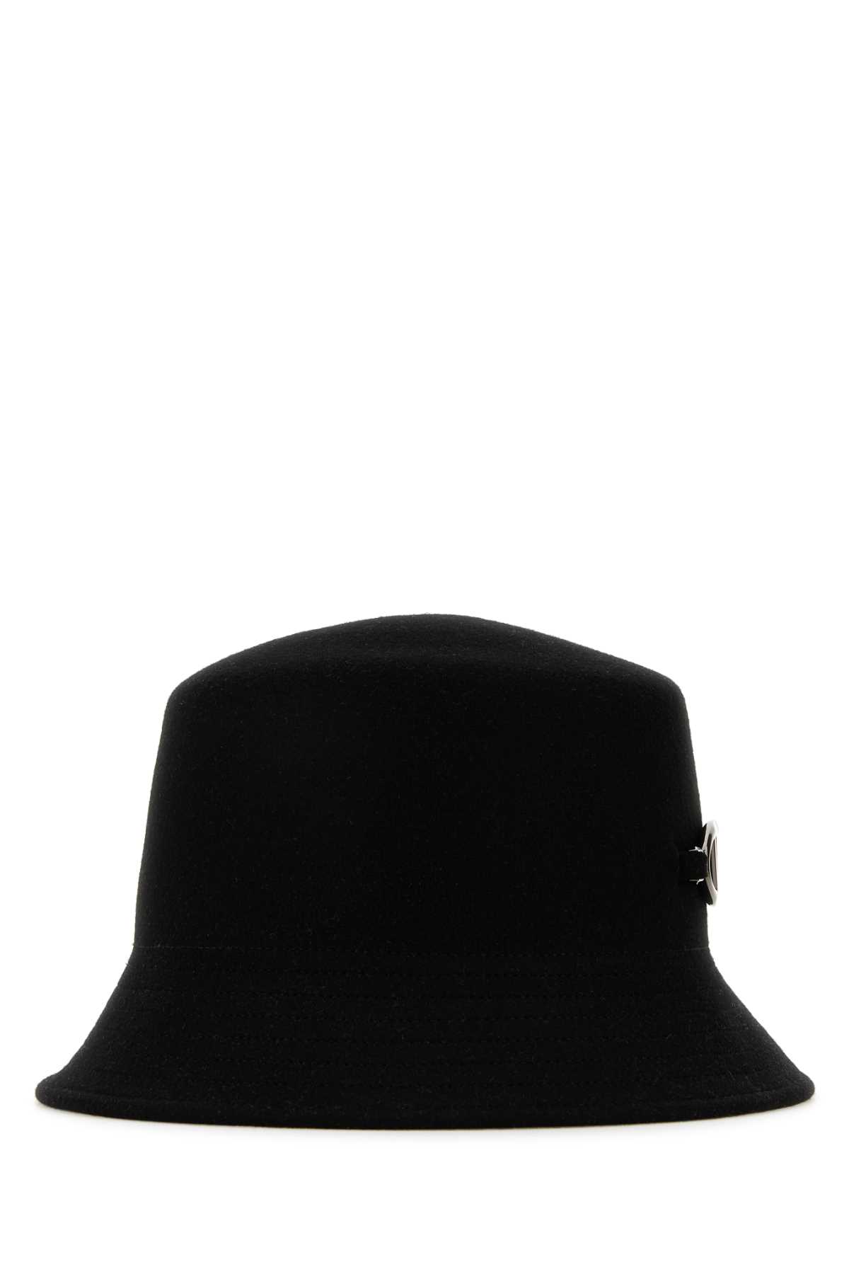 【関税&送料込】Valentino Garavani Black Felt Bucket Hat Valentino Garavani Black Felt Bucket Hat | italist
