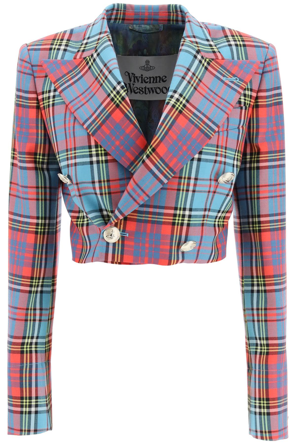ジャケット Vivienne Westwood Tartan Cropped Blazer 国内発/送料関税込【Vivienne Westwood】 Tartan Cropped Blazer