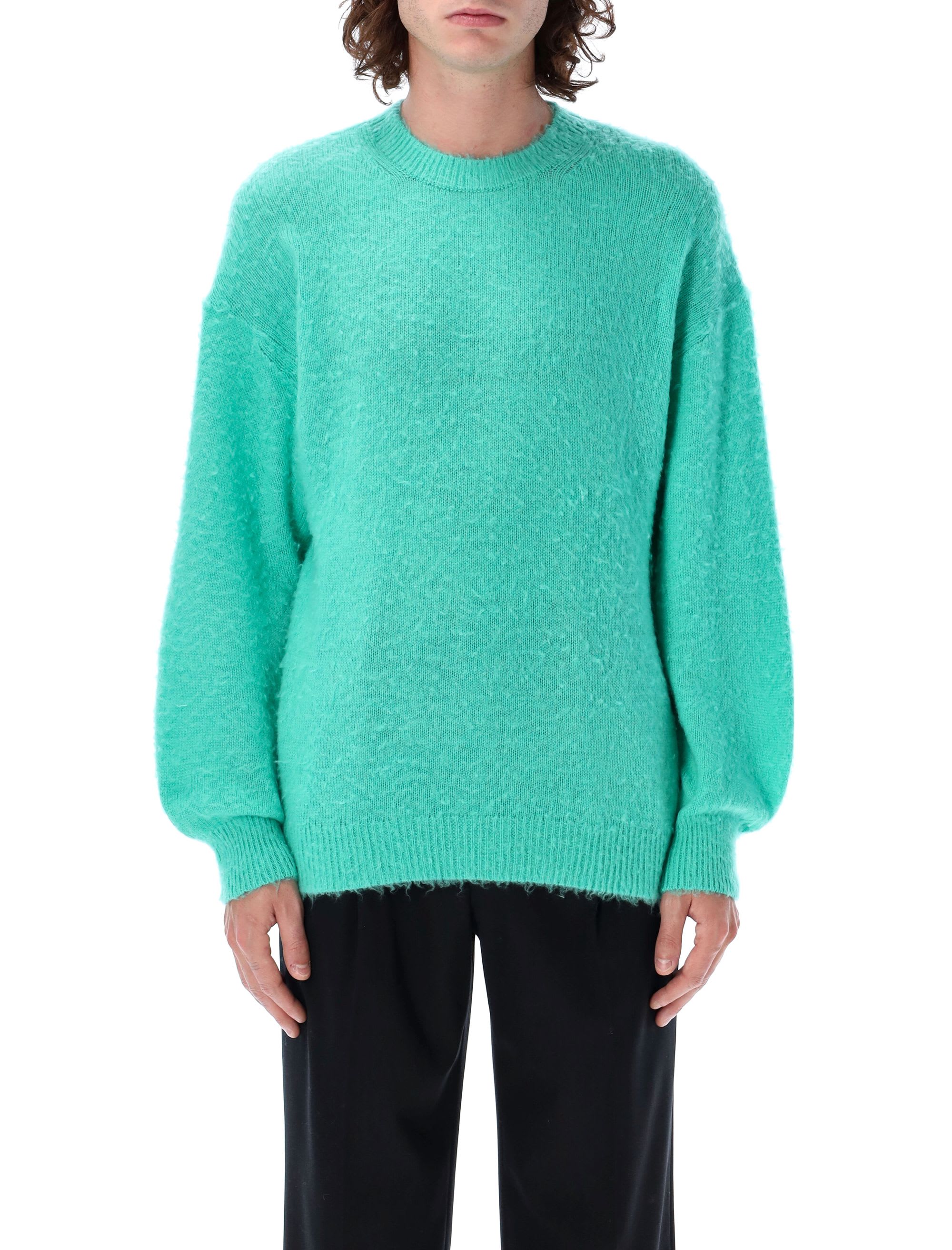 トップス AURALEE BRUSHED WOOL CASHMERE SILK KNIT Black Brushed Wool Cashmere Silk Sweater by AURALEE on Sale