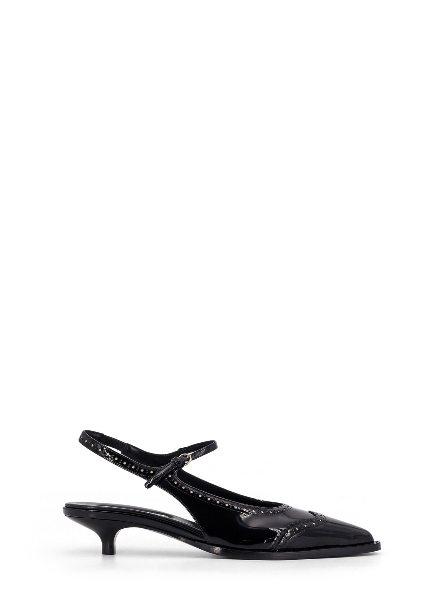 パンプス MIU MIU  Patent leather decollete Miu Miu Decollete Leather Ankle-Strap Pumps | Neiman Marcus
