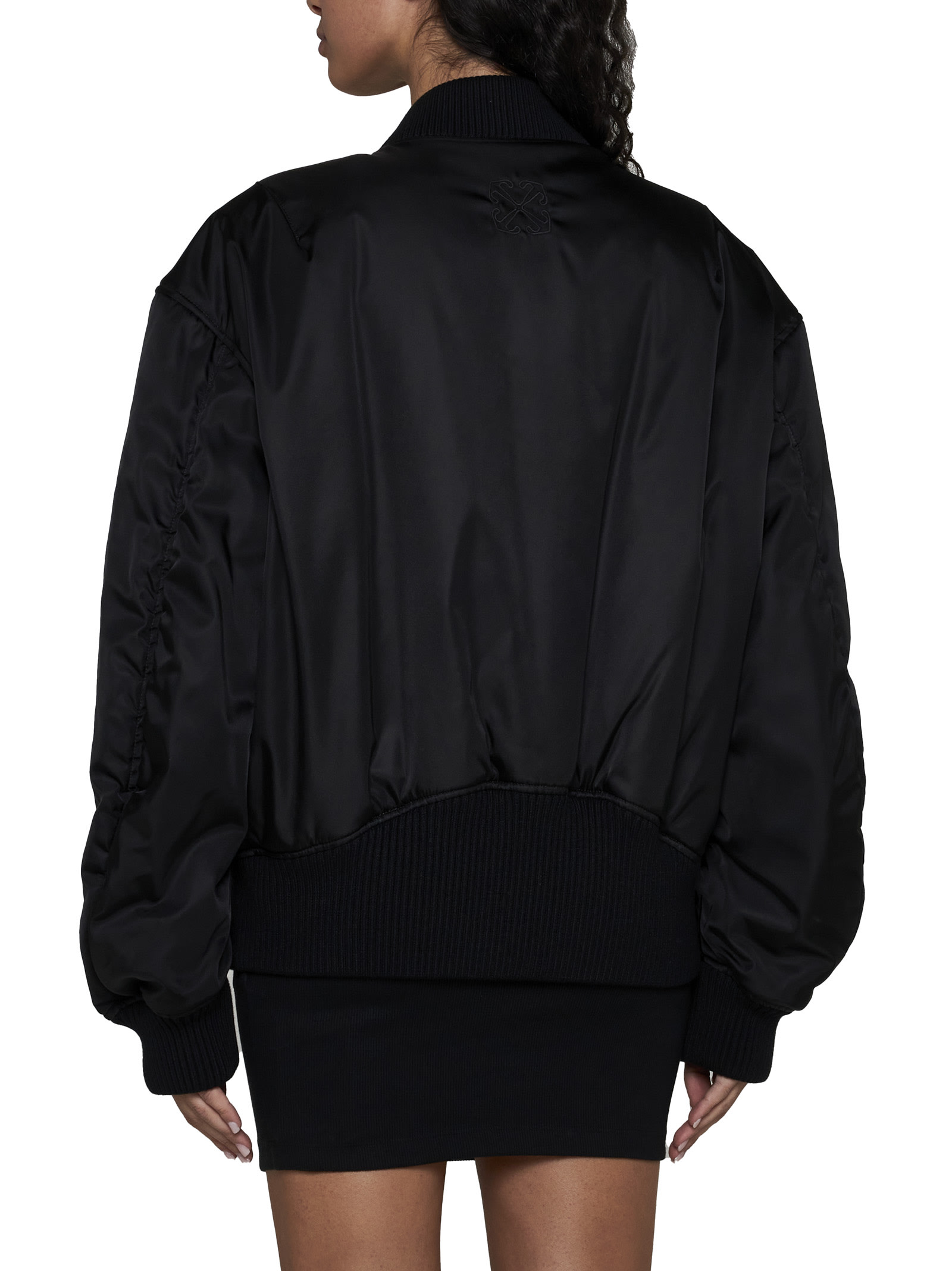 Off-White Black Nylon Blend Bomber Jacket | italist, ALWAYS