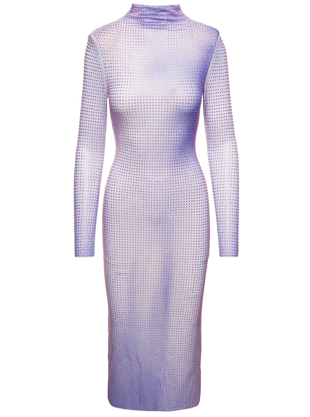 lilac polyester contour dress