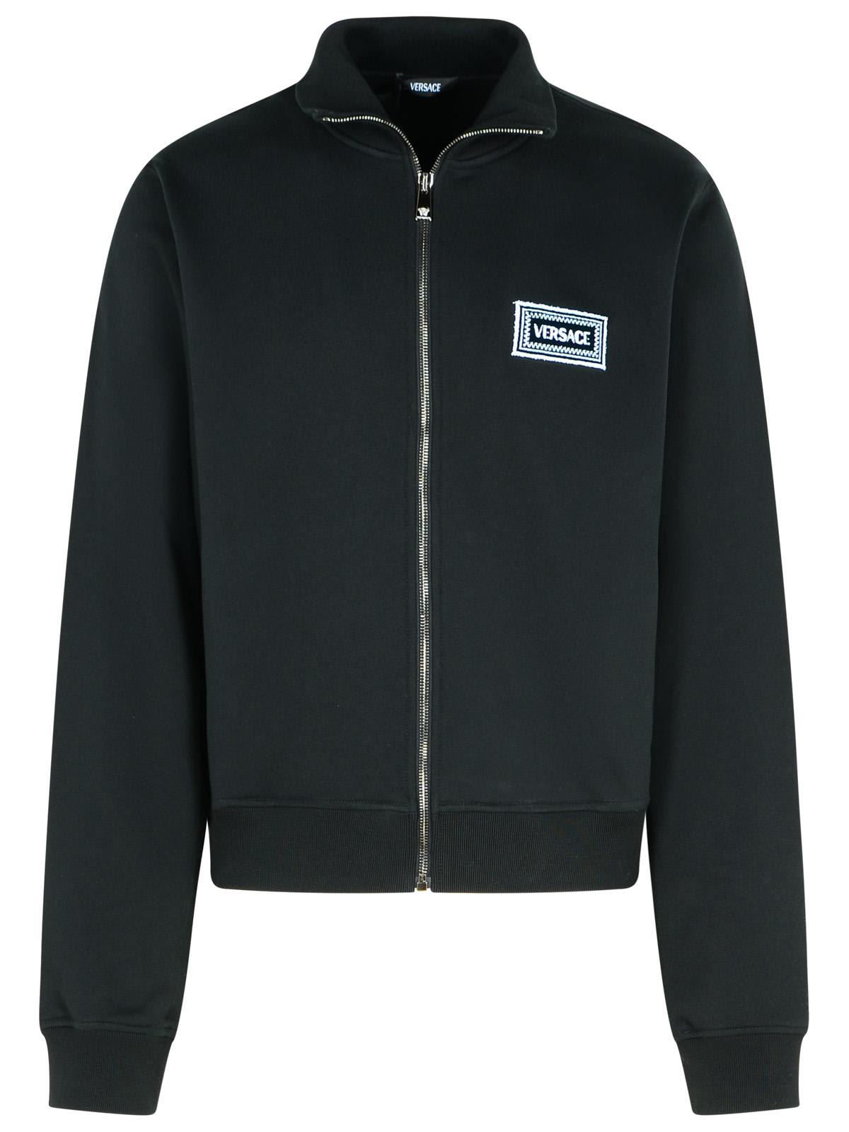 【送料&関税込】Versace Cotton Sweatshirt Versace Black Cotton Sweatshirt | italist