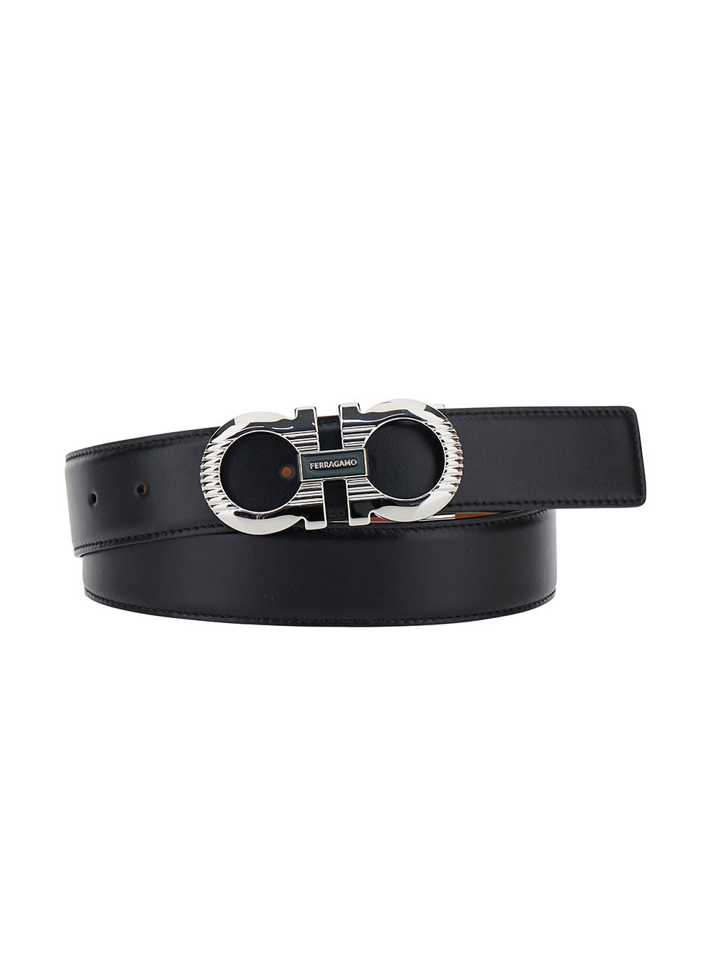 VIP【関税送料無料】希少 FERRAGAMO BLACK LEATHER GANCINI BELT e2c682b0ef029cf650f8de7e5ea43c