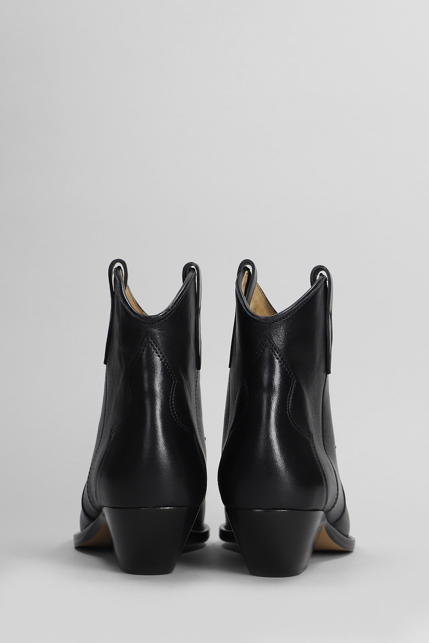 【送料&関税込】Isabel Marant Texan Ankle Boots Isabel Marant Dewina Texan Ankle Boots In Black Leather
