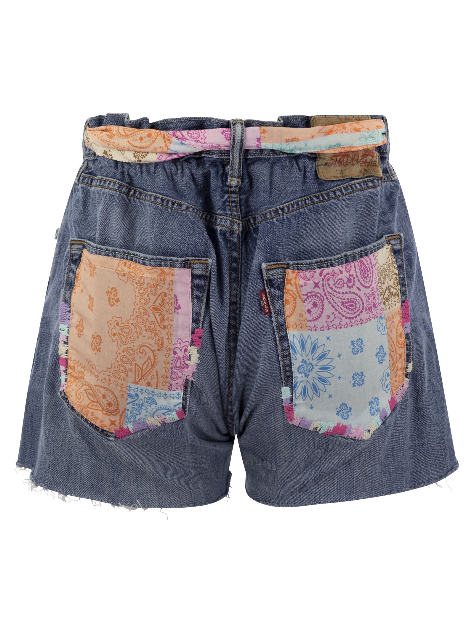ショートパンツ MC2 Saint Barth Denim shorts with belt and patches MC2 Saint Barth Denim Shorts With Belt And Patches | italist