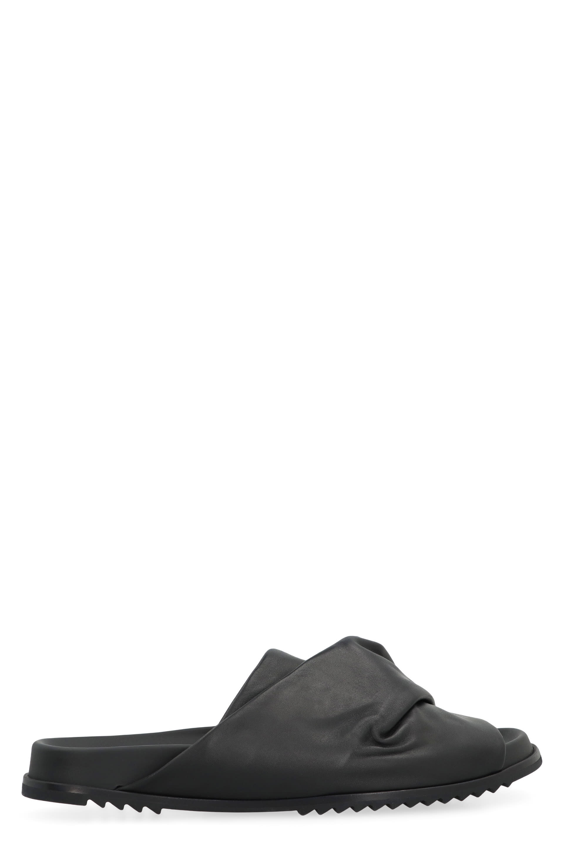 【関税＆送料込み】Rick Owens Mobius Leather Slides Rick Owens Mobius Leather Slides | italist