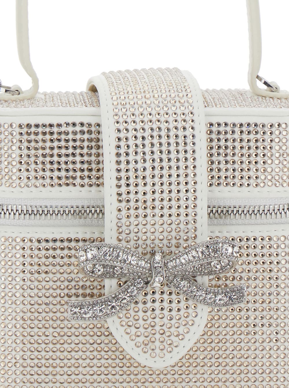 self-portrait 'satin Rhinestone Vanity Case' Handbag