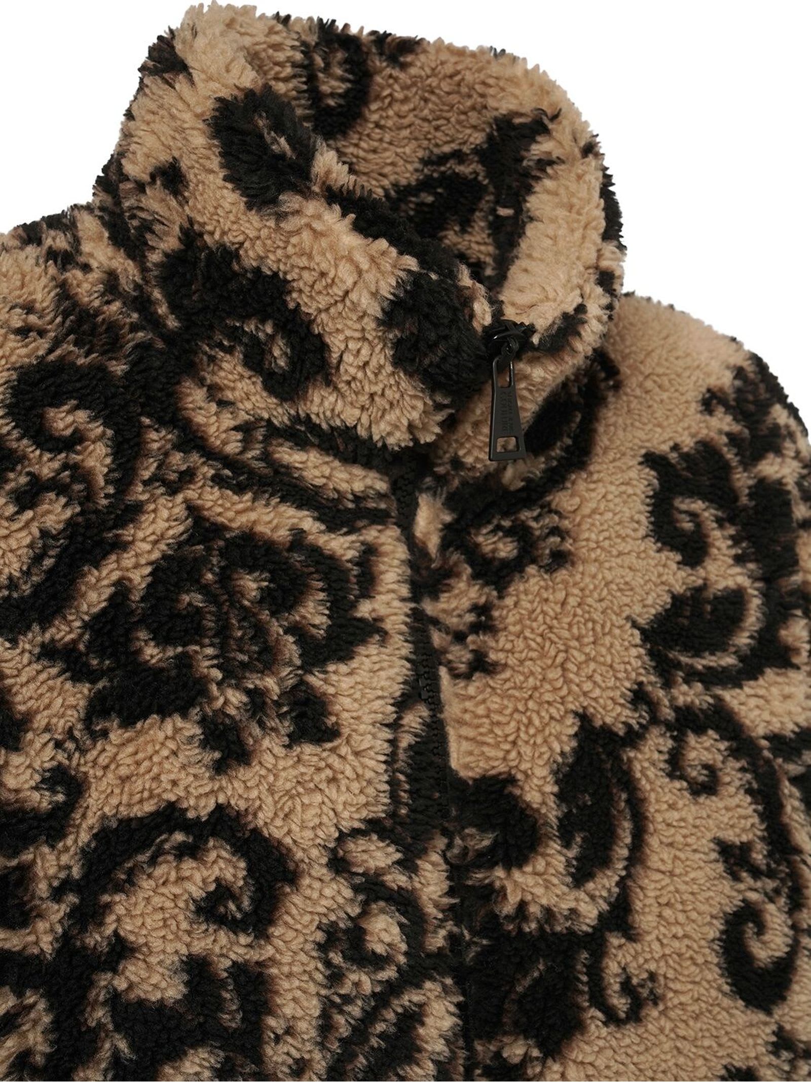 Versace Jeans Couture Teddy Monogram Jacquard Fleece Jacket in