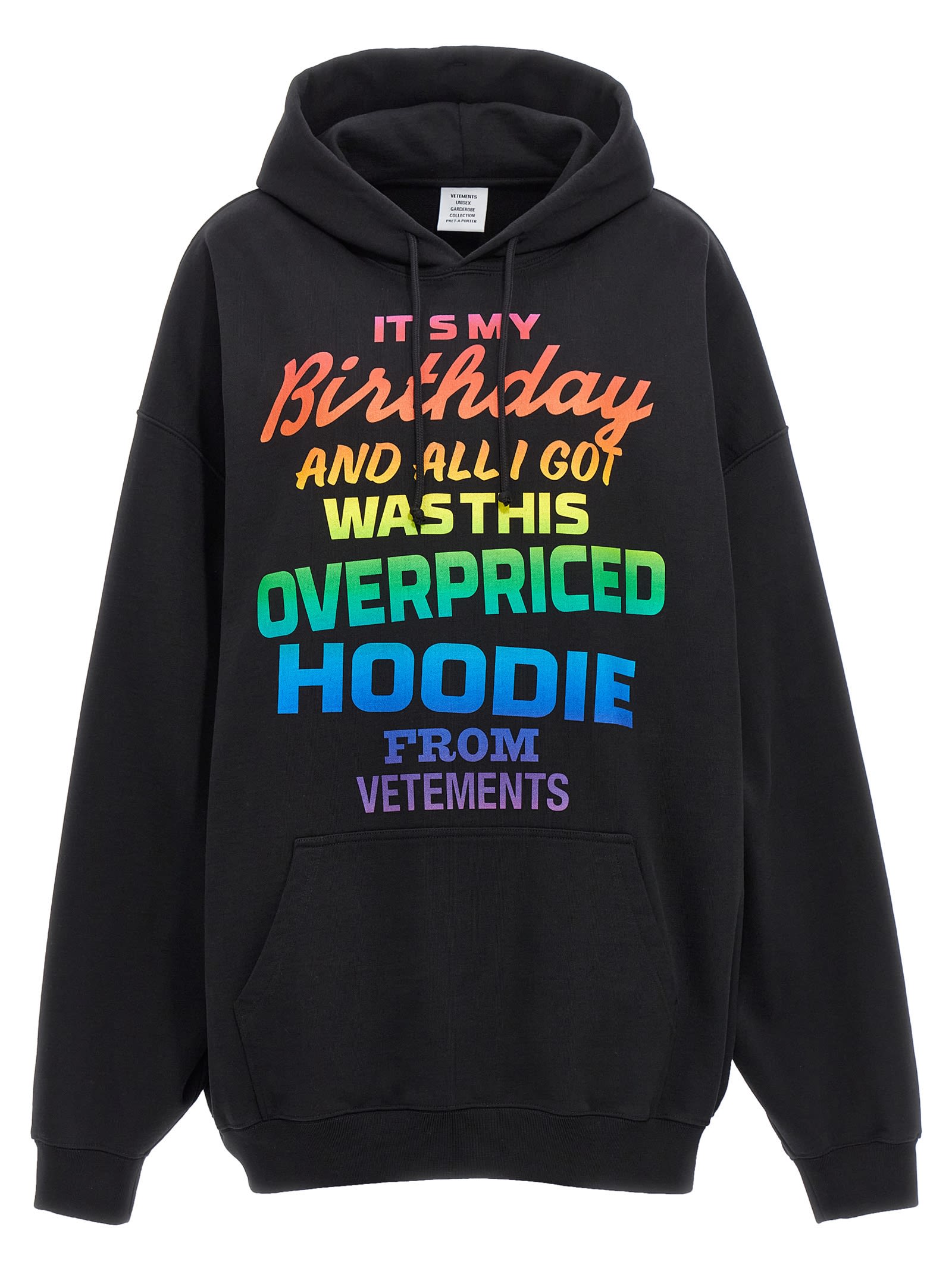 VETEMENTS Overpriced Birthday Hoodie | italist