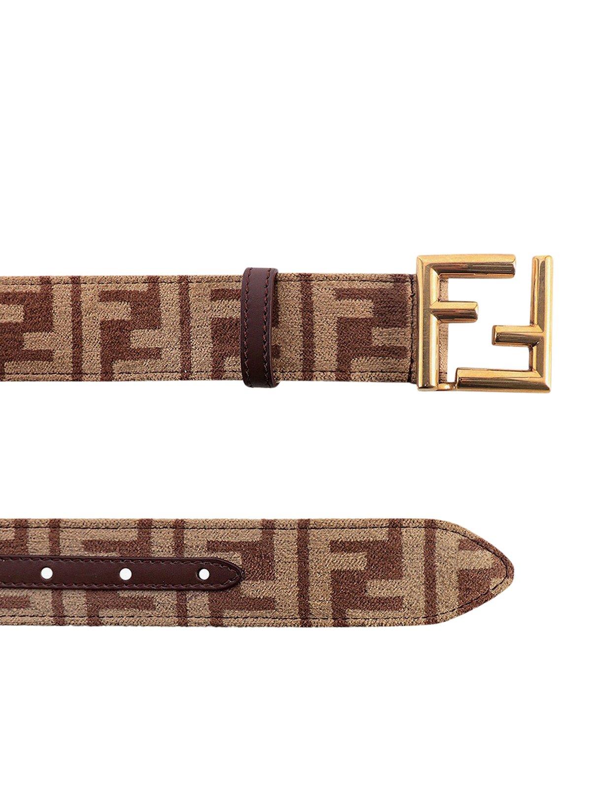 小物 FENDI Logo Zucca Pattern Belt Beige Amazon.com: FENDI Logo Plaque Buckle Belt Cintura Placca