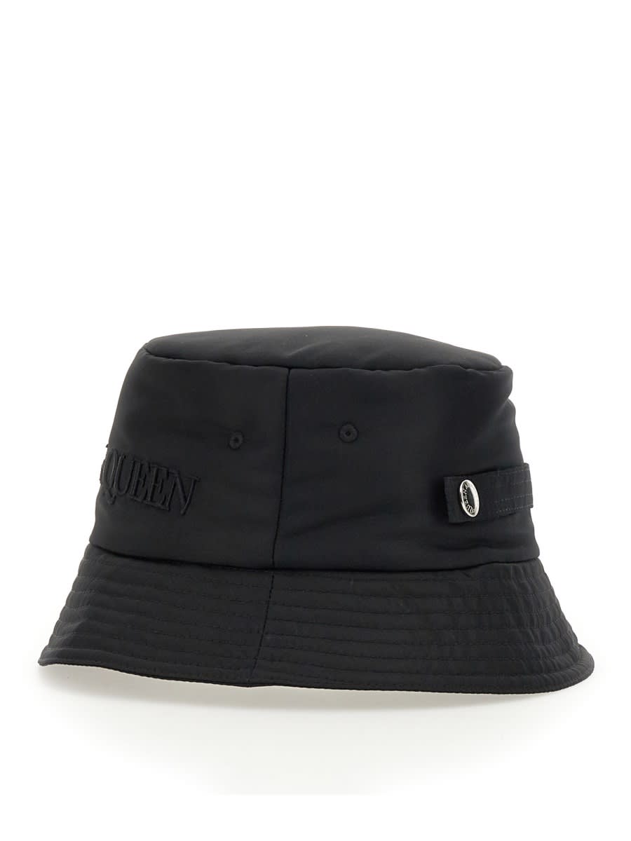 ハット alexander mcqueen BUCKET HAT WITH LOGO (719134_3404Q1000) Alexander McQueen Bucket Hat With Logo | italist