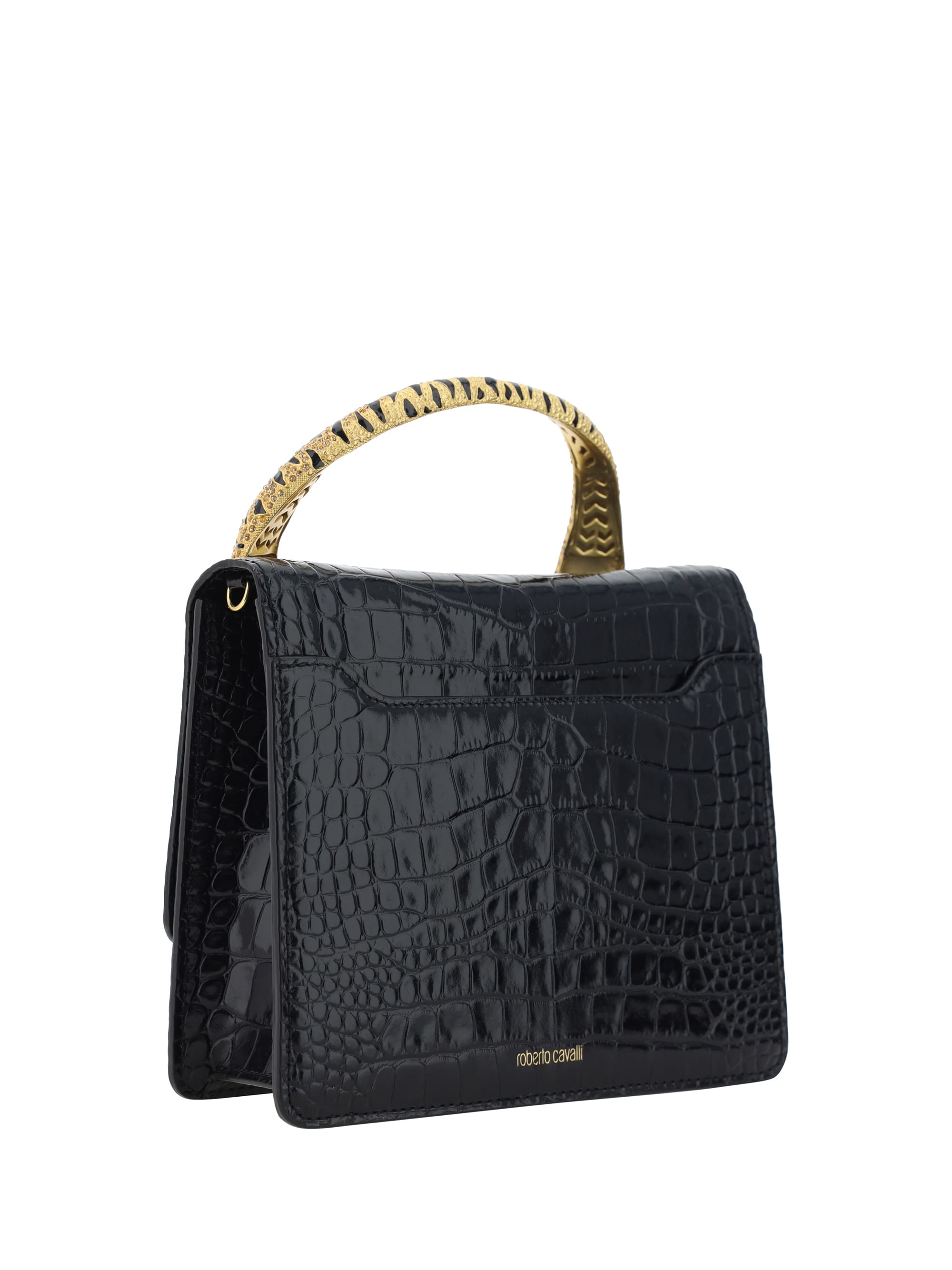 ショルダーバッグ・ポシェット ROBERTO CAVALLI SHOULDER BAG Black Shoulder Bag With Monogram RC in Black for Women